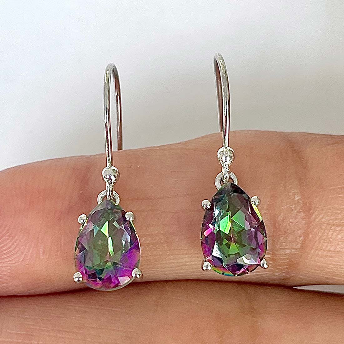 Mystic Topaz Earring-(MST-RDE-869)