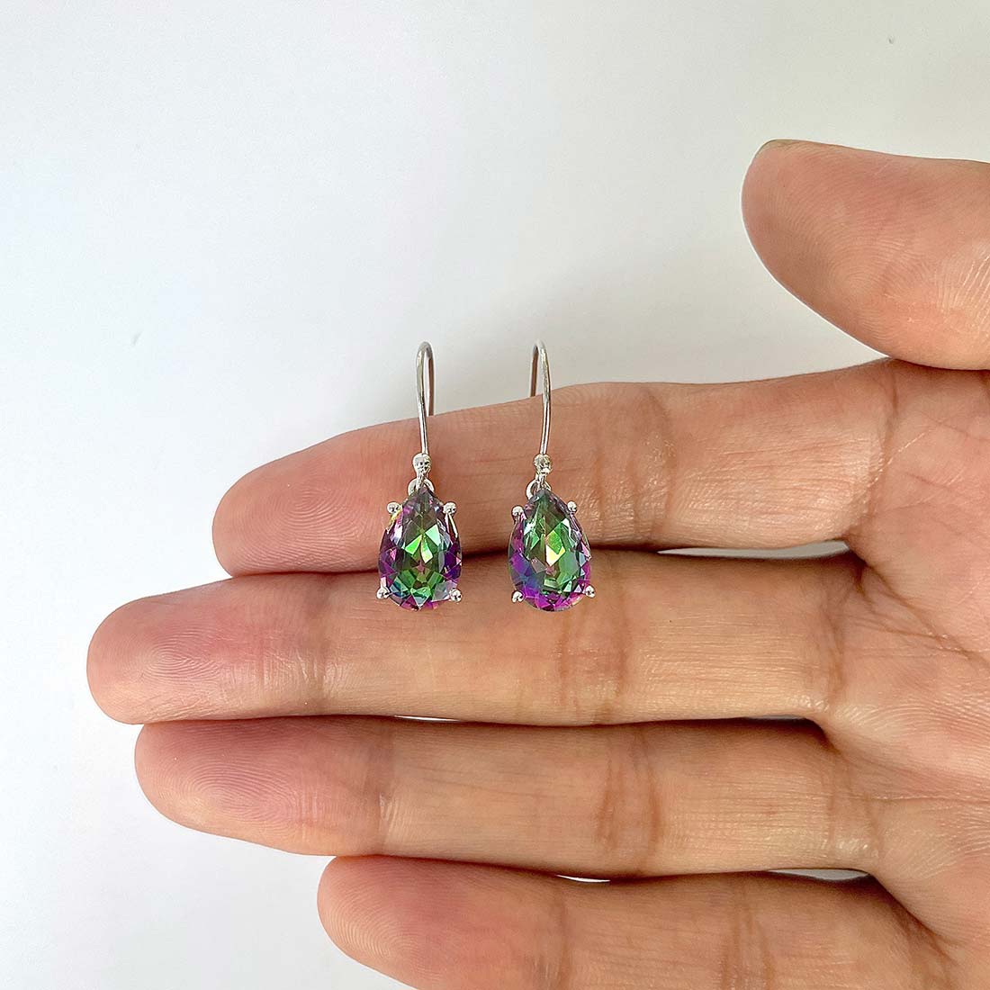 Mystic Topaz Earring-(MST-RDE-870)