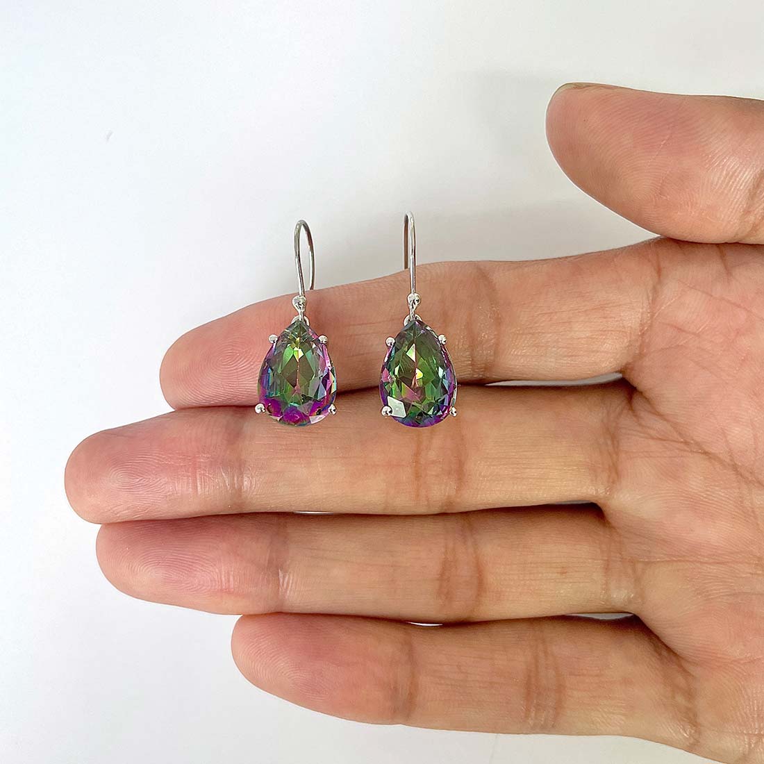 Mystic Topaz Earring-(MST-RDE-871)