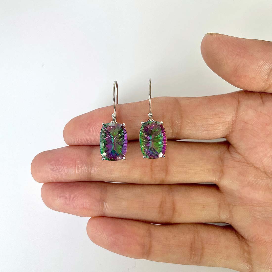 Mystic Topaz Earring-(MST-RDE-978)