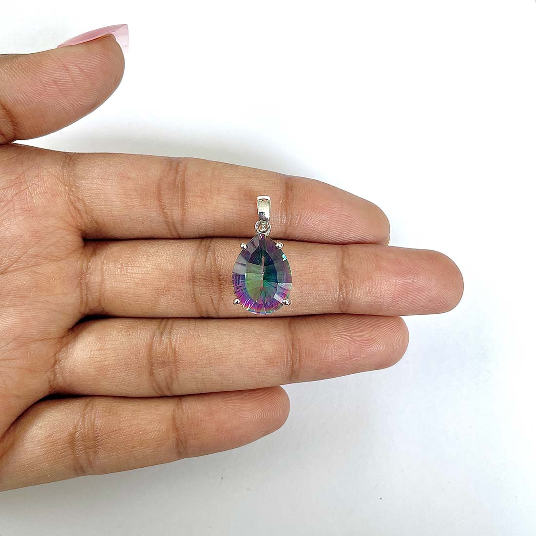 Mystic Topaz Pendant-(MST-RDP-481)