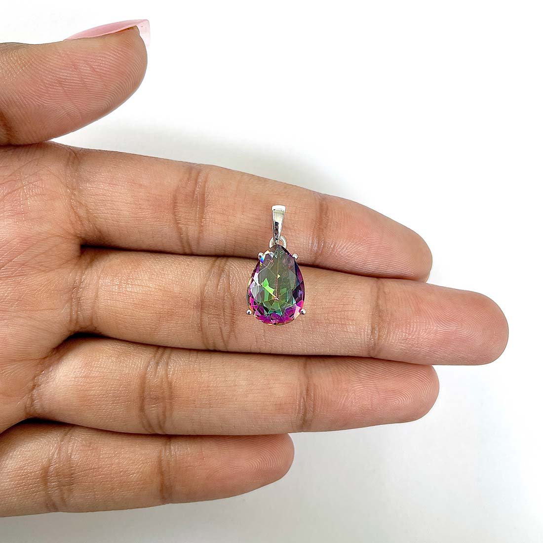 Mystic Topaz Pendant-(MST-RDP-483)