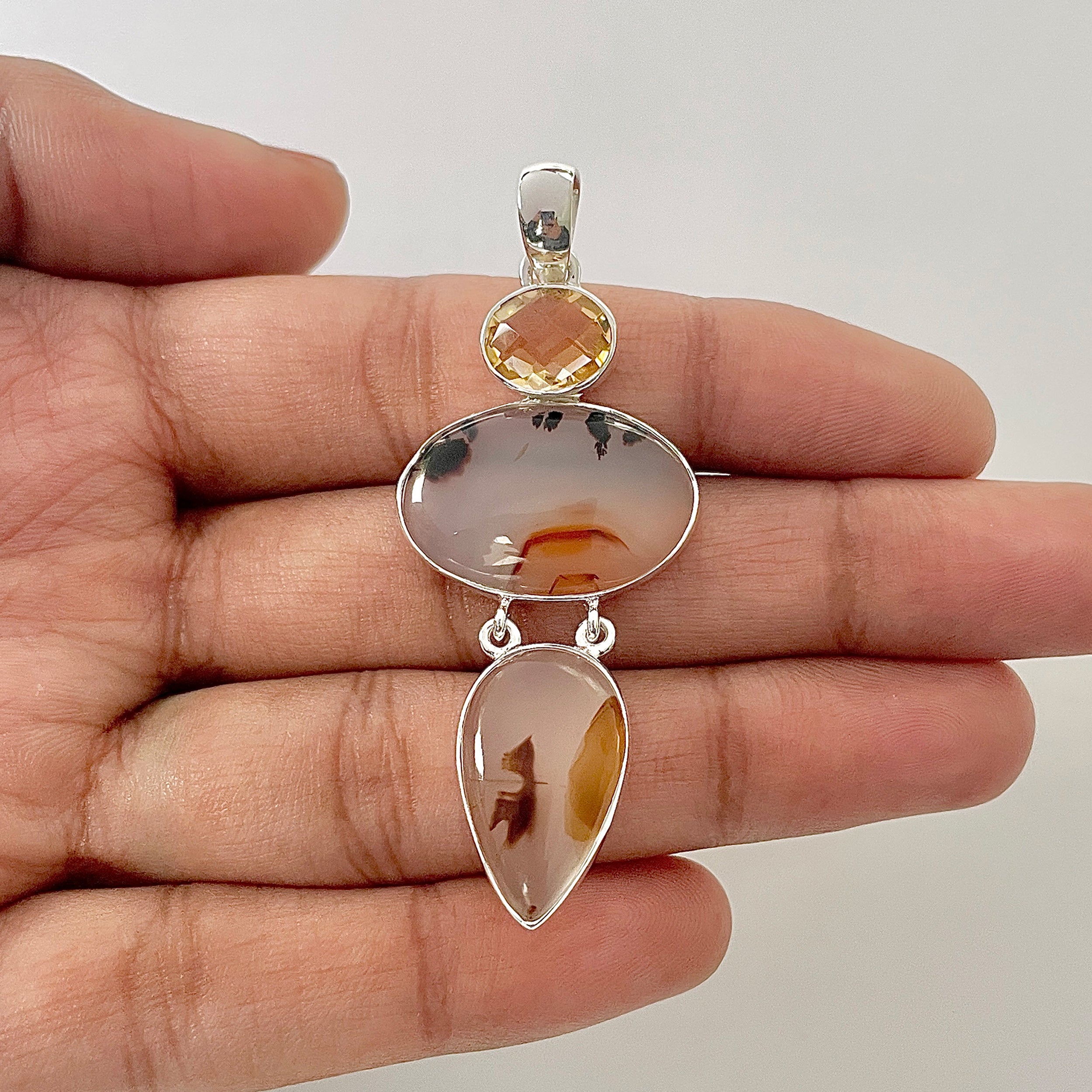 Montana Agate Pendant-(MTA-1-101)