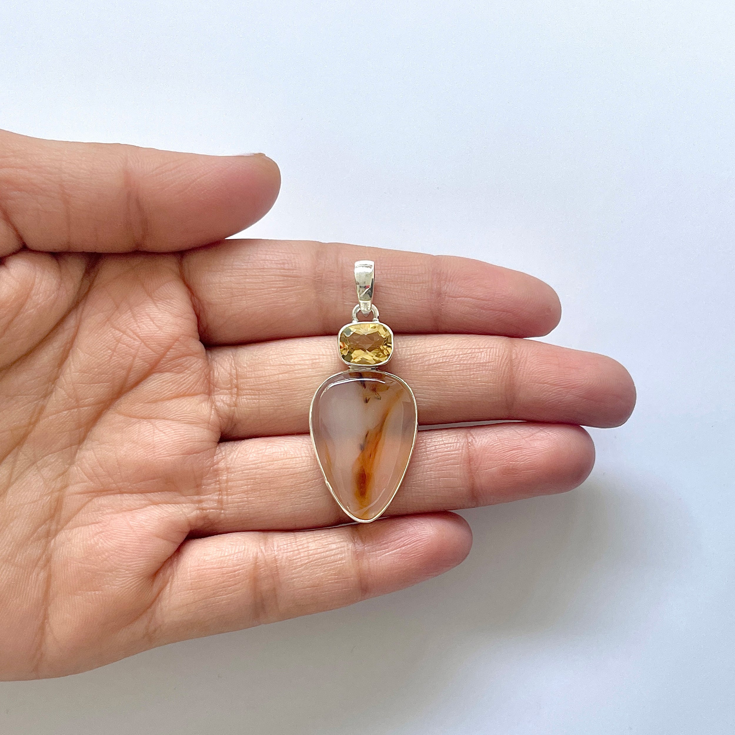 Montana Agate Pendant-(MTA-1-13)