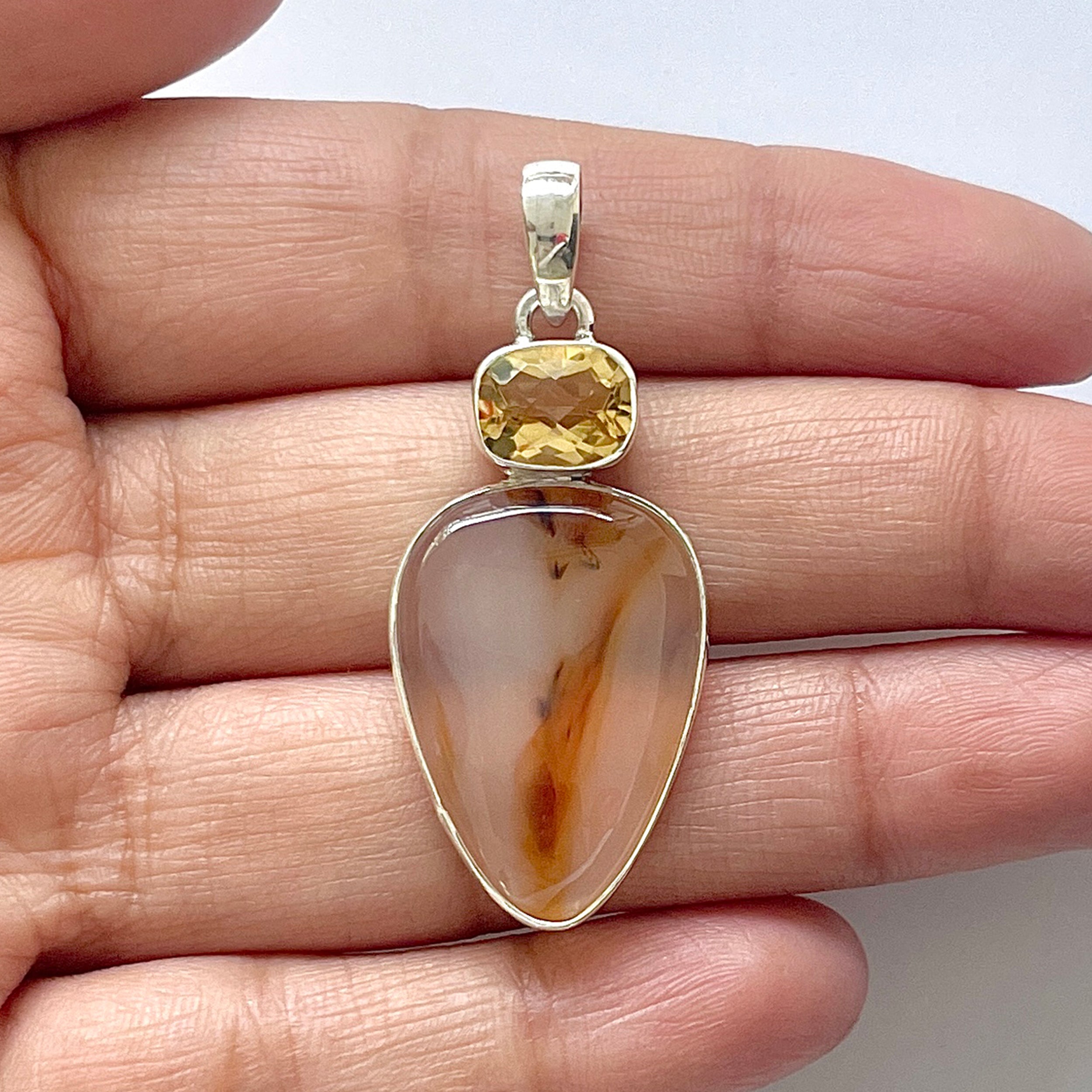 Montana Agate Pendant-(MTA-1-13)