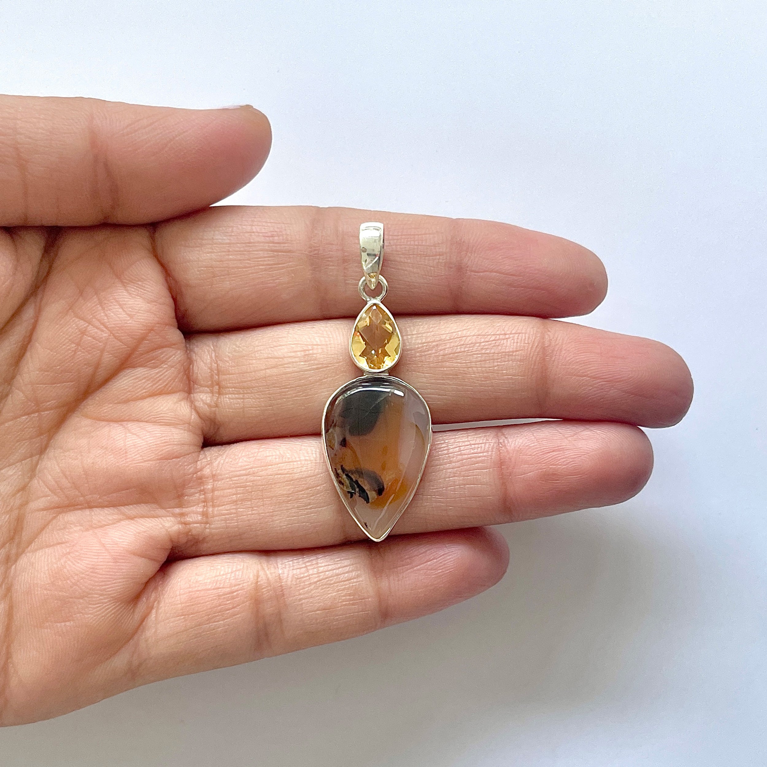 Montana Agate Pendant-(MTA-1-16)