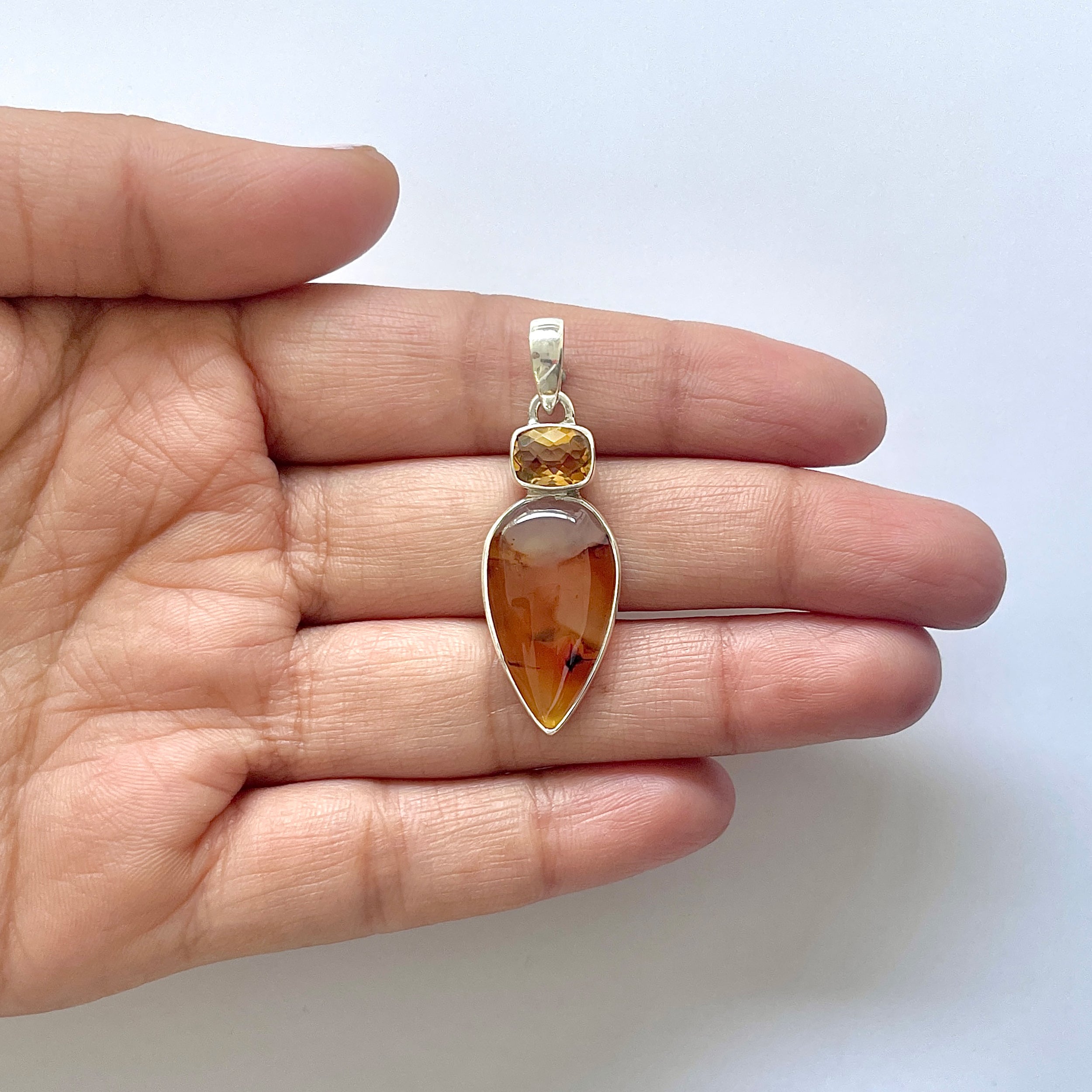 Montana Agate Pendant-(MTA-1-17)