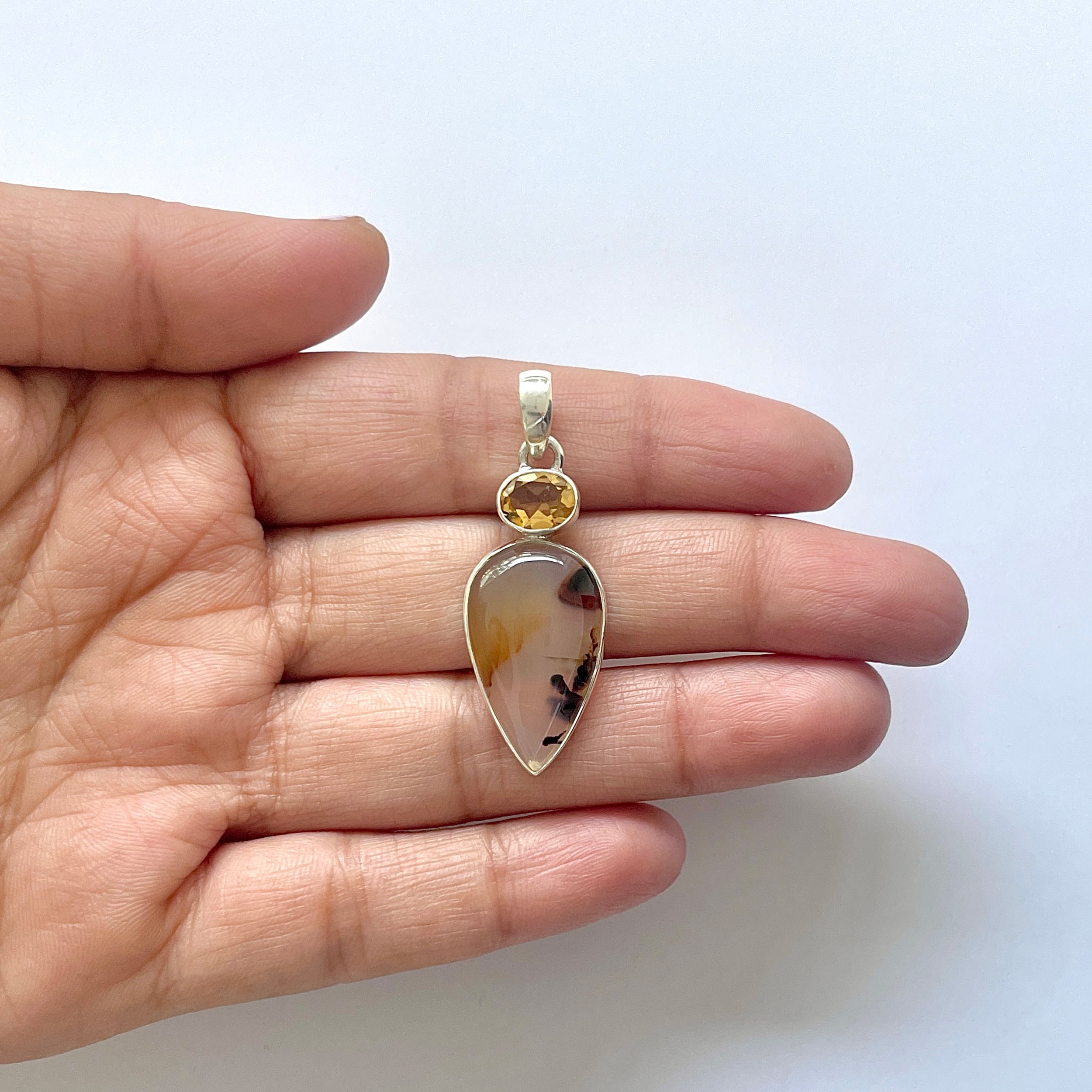 Montana Agate Pendant-(MTA-1-21)