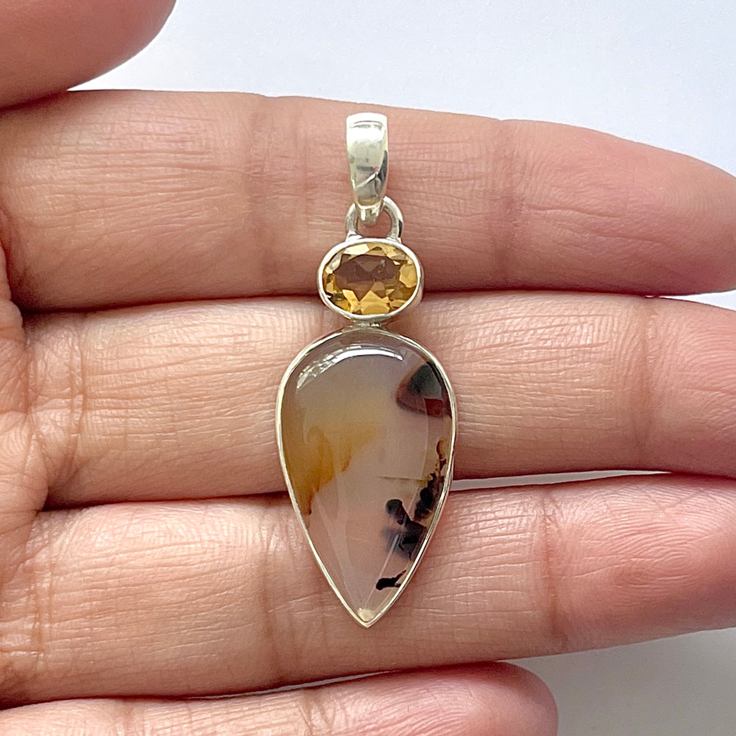 Montana Agate Pendant-(MTA-1-21)