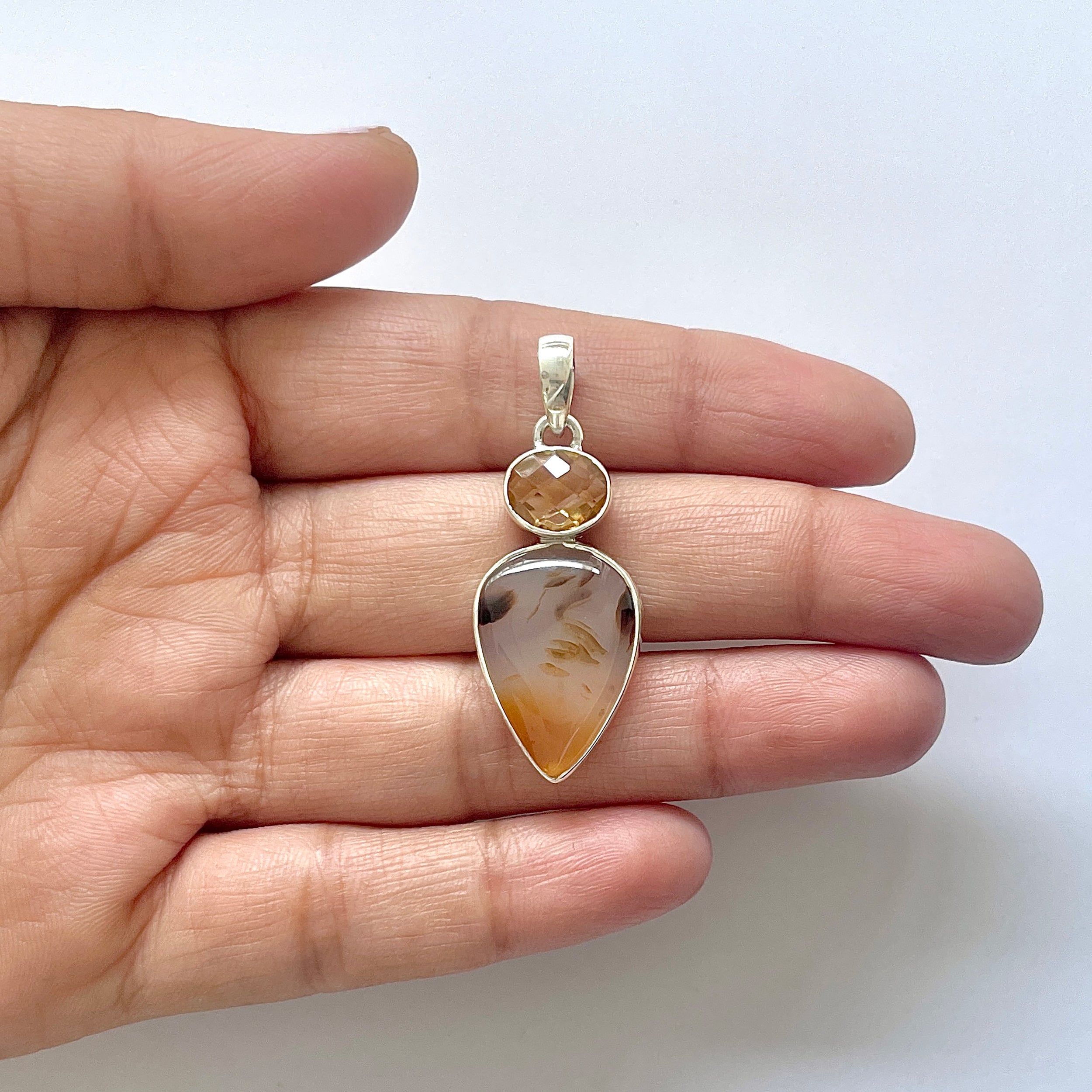 Montana Agate Pendant-(MTA-1-22)