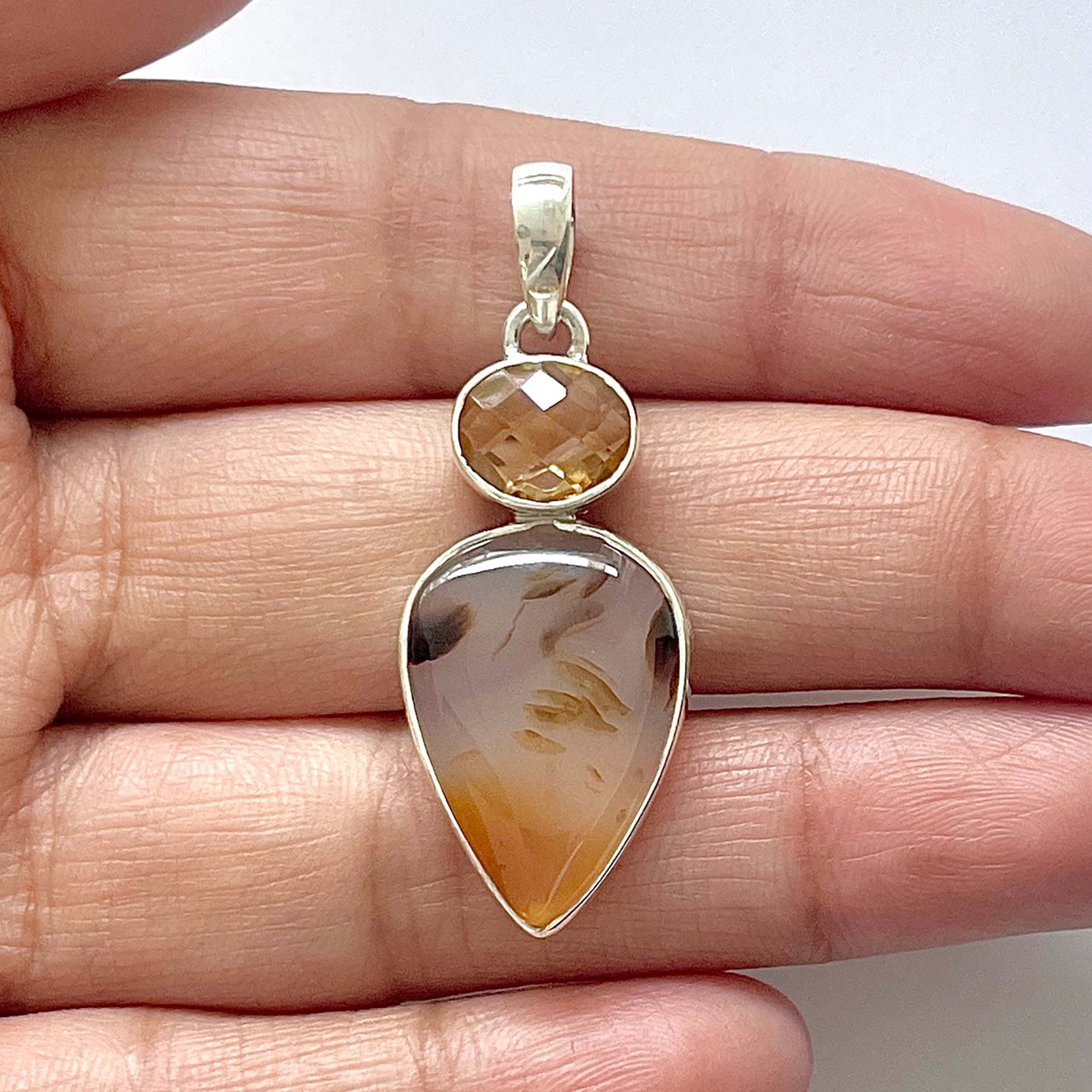 Montana Agate Pendant-(MTA-1-22)