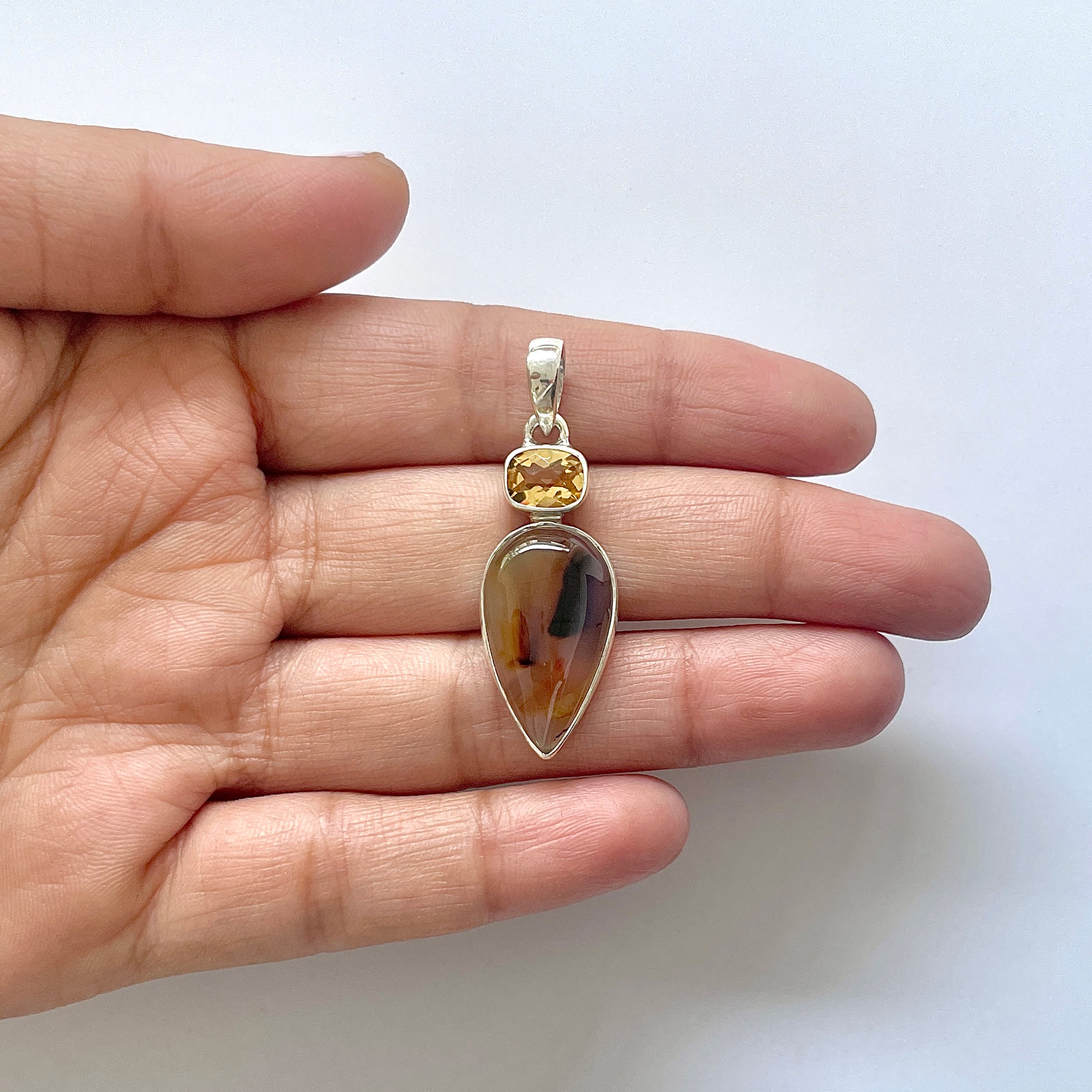 Montana Agate Pendant-(MTA-1-3)