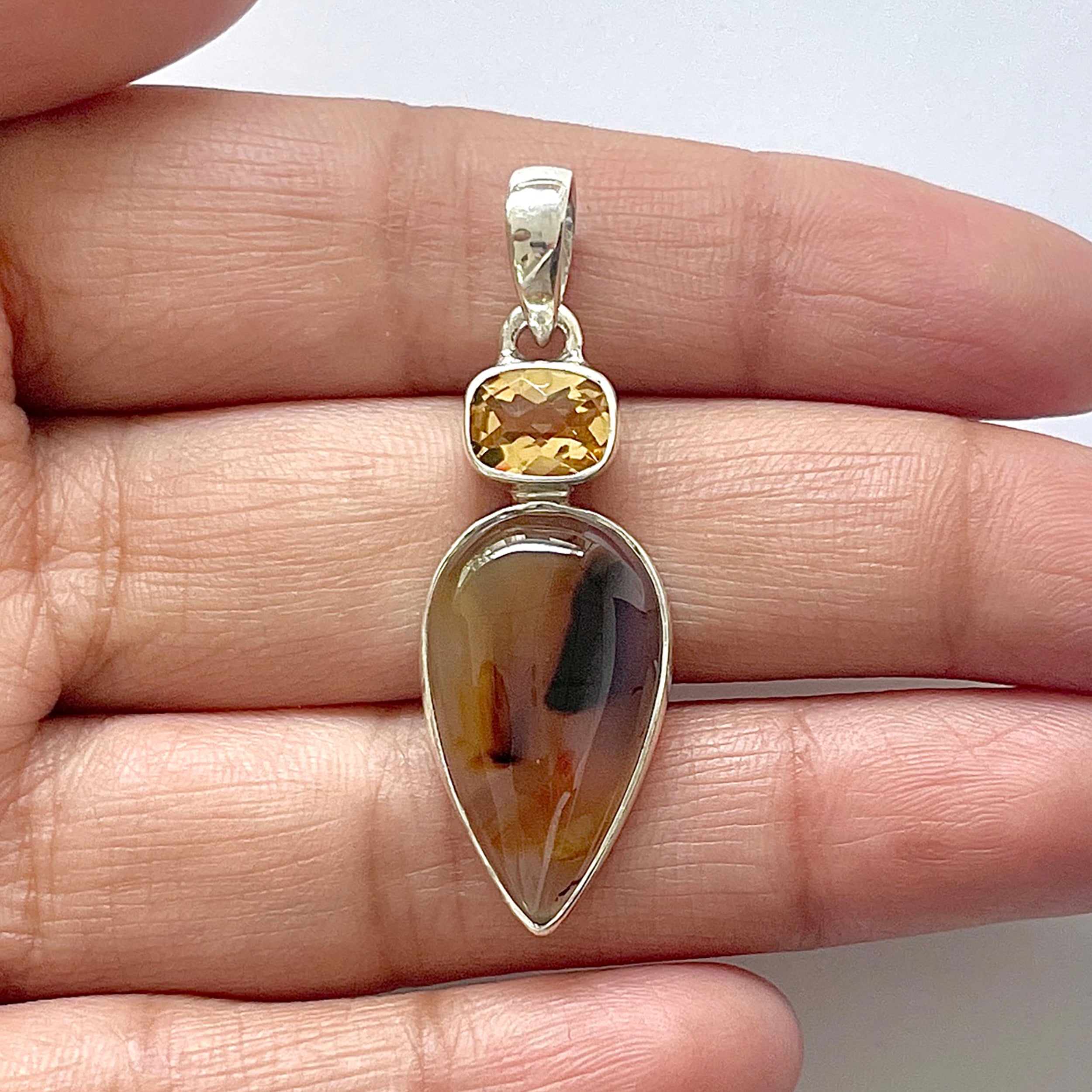 Montana Agate Pendant-(MTA-1-3)
