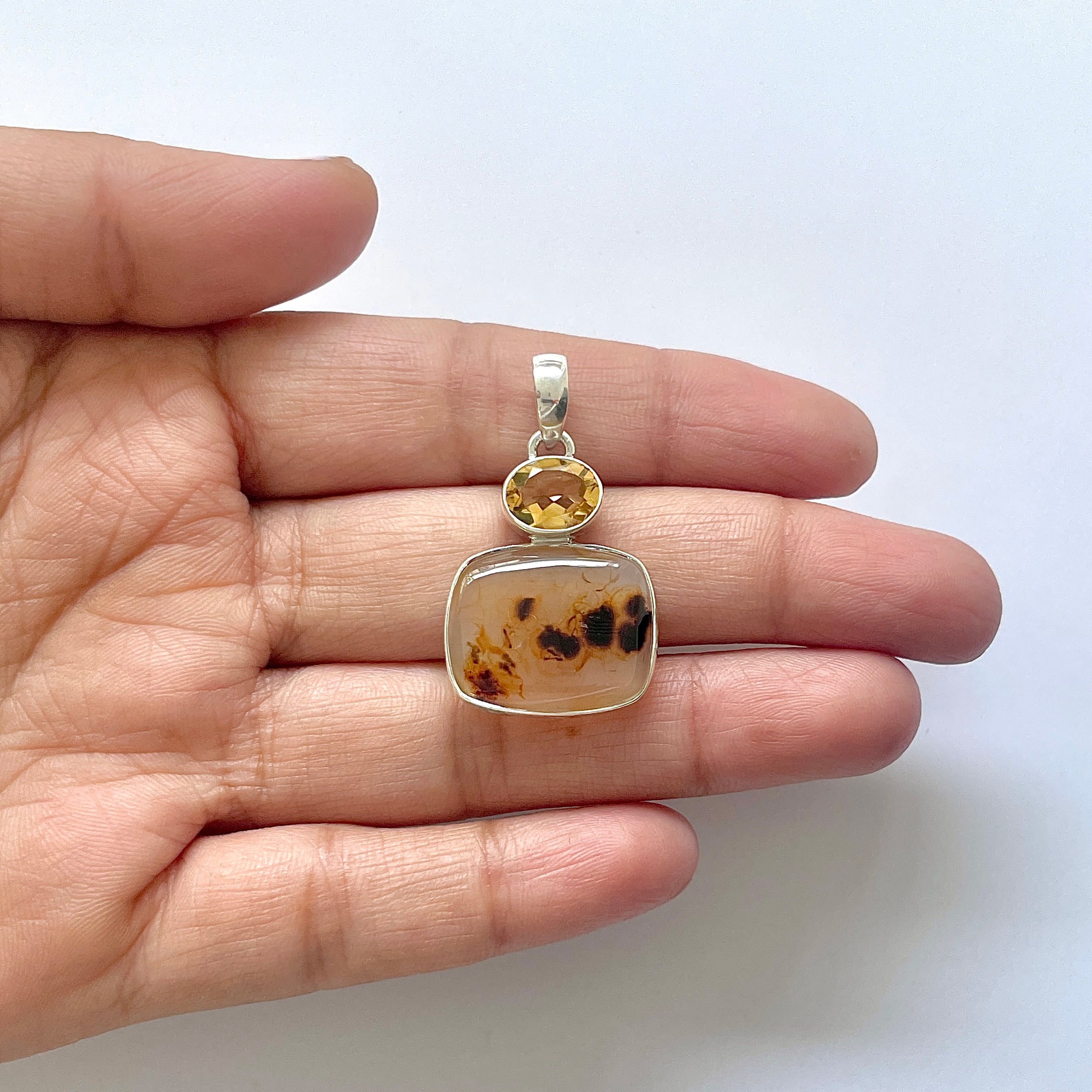 Montana Agate Pendant-(MTA-1-4)