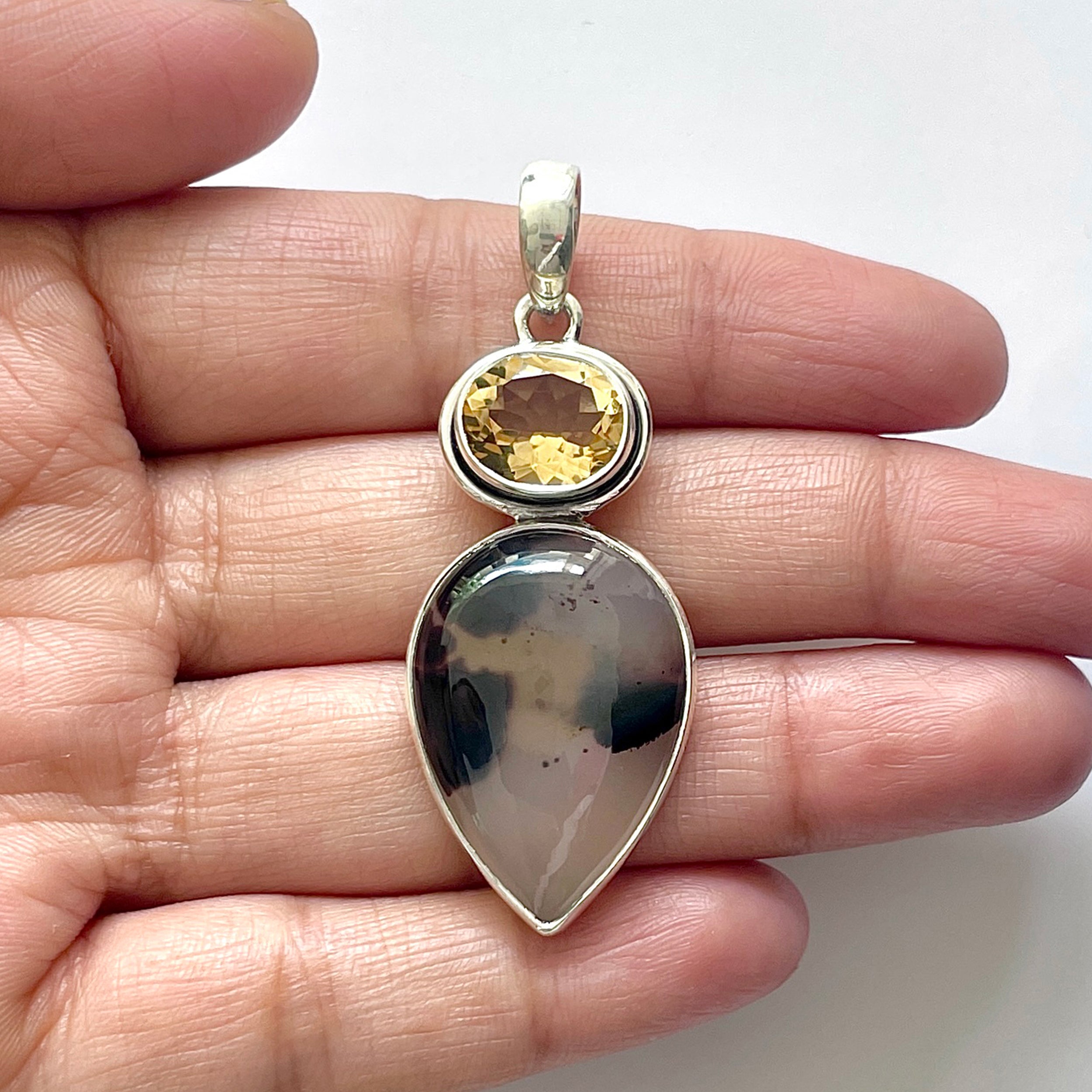 Montana Agate Pendant-(MTA-1-57)