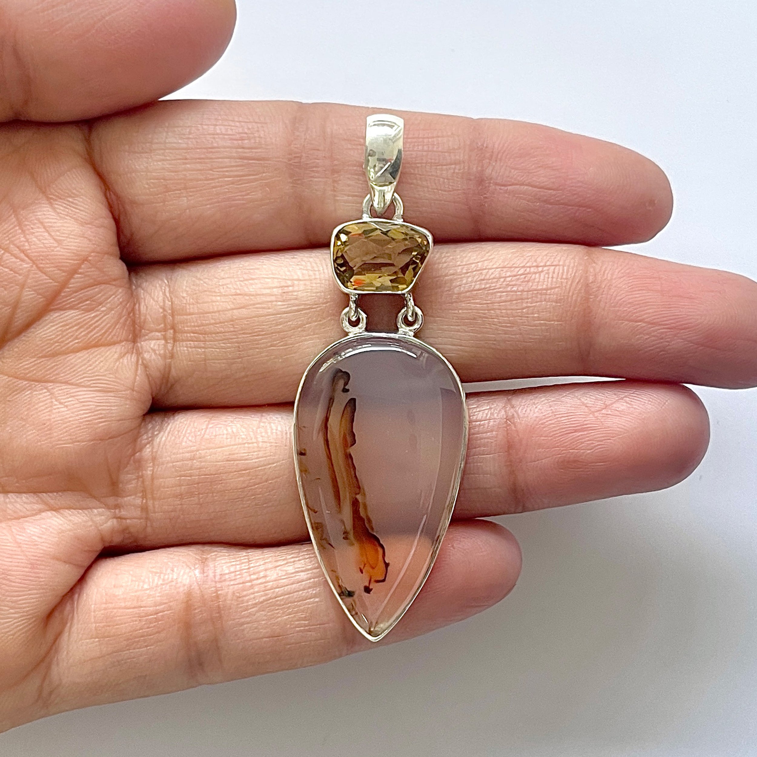 Montana Agate Pendant-(MTA-1-7)