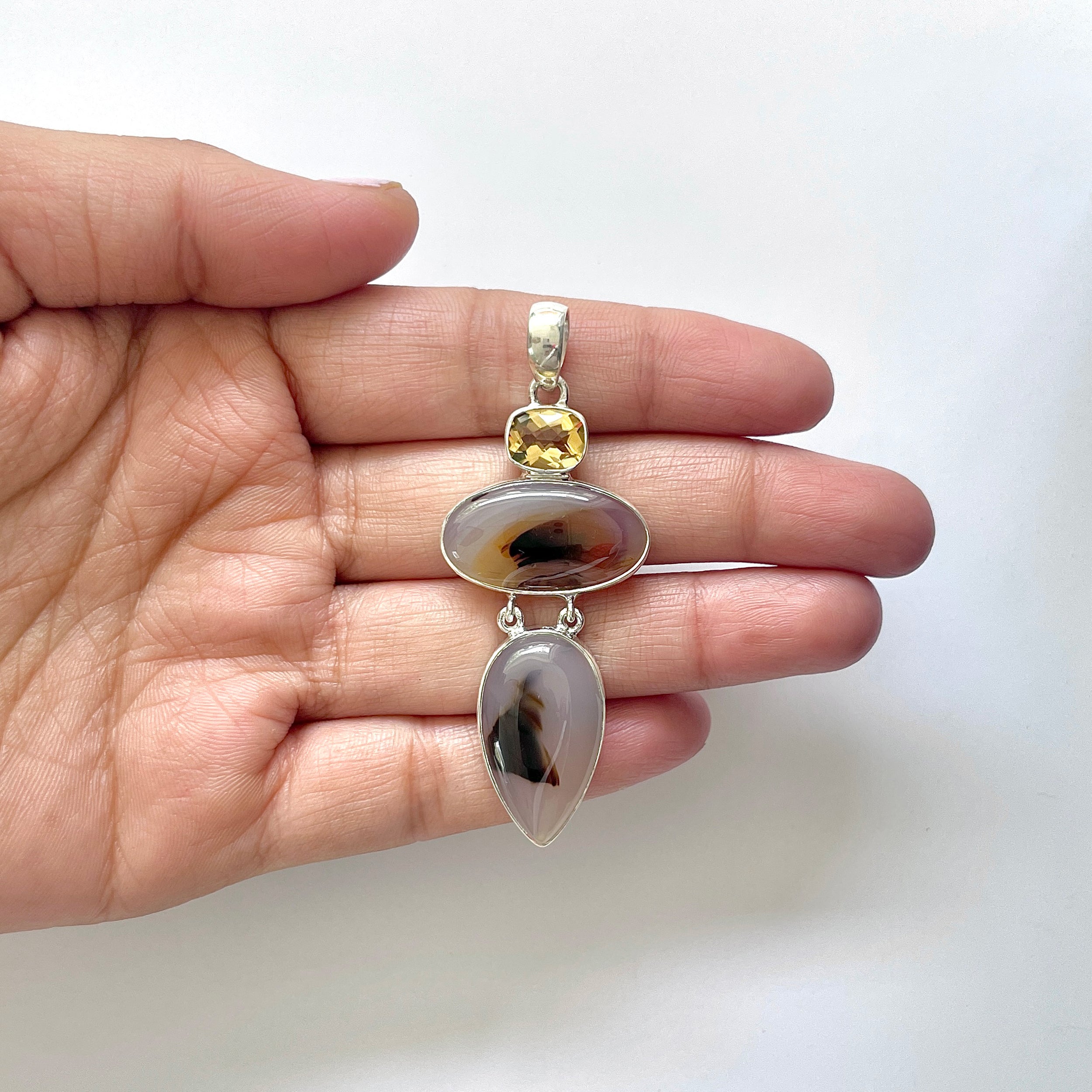 Montana Agate Pendant-(MTA-1-74)