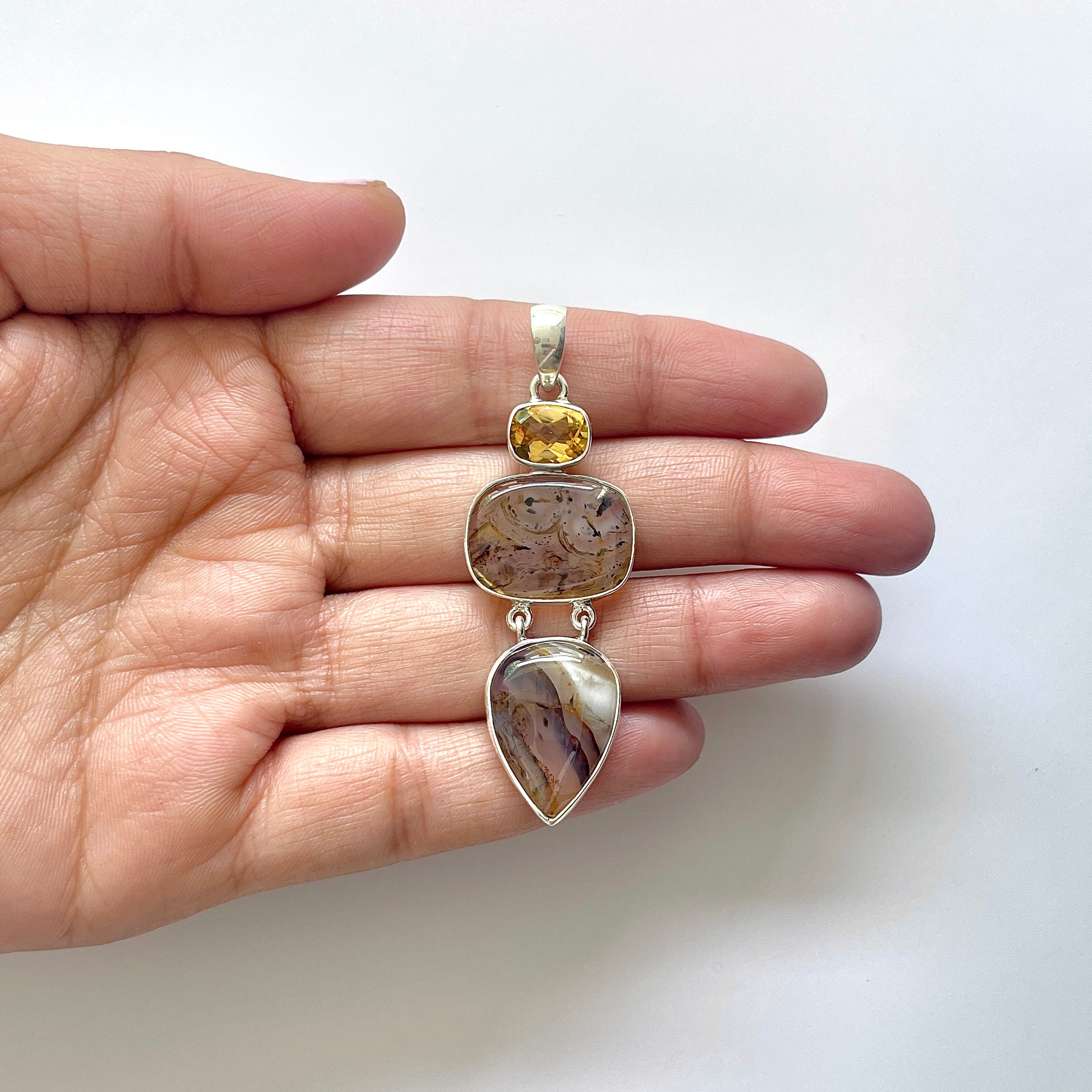Montana Agate Pendant-(MTA-1-96)
