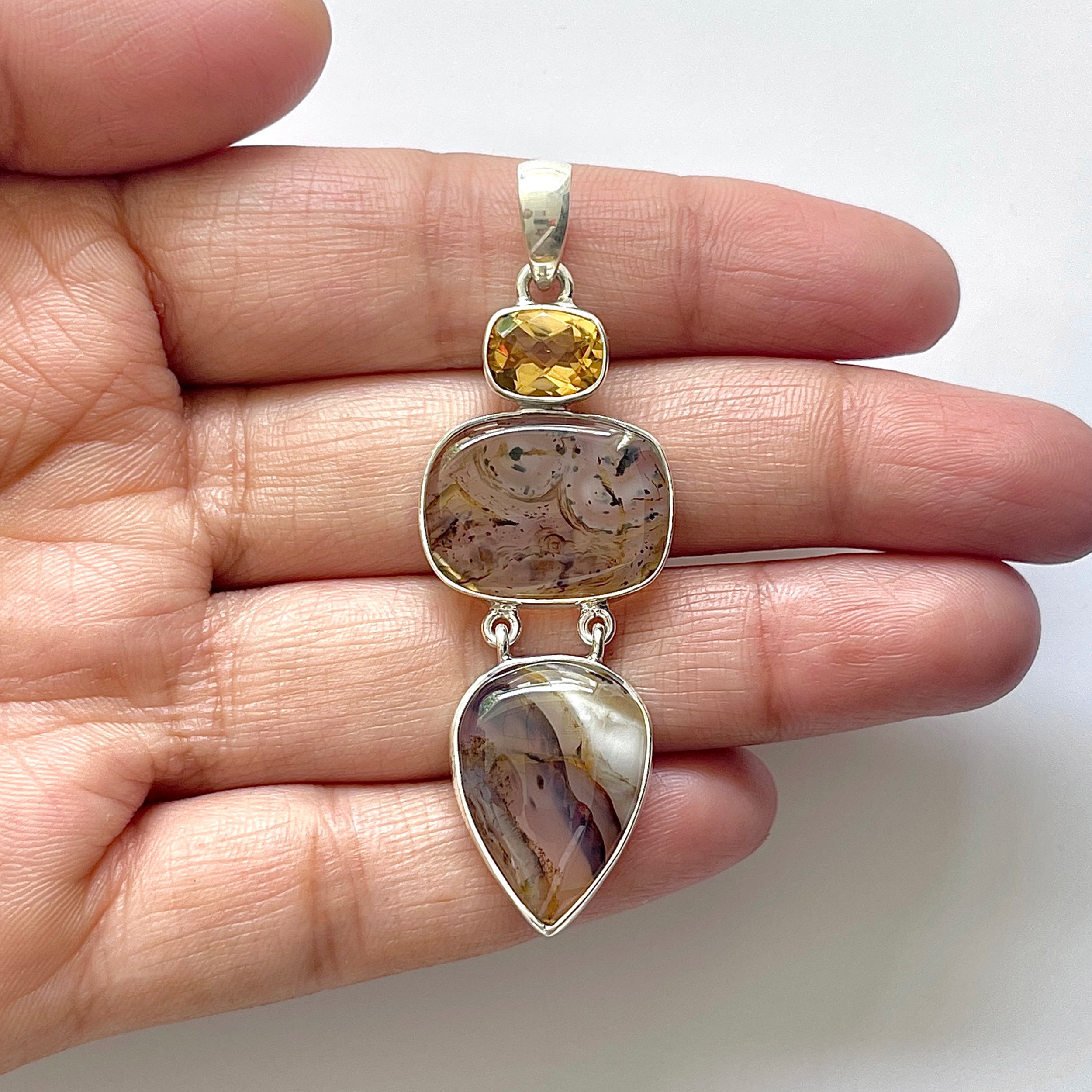 Montana Agate Pendant-(MTA-1-96)
