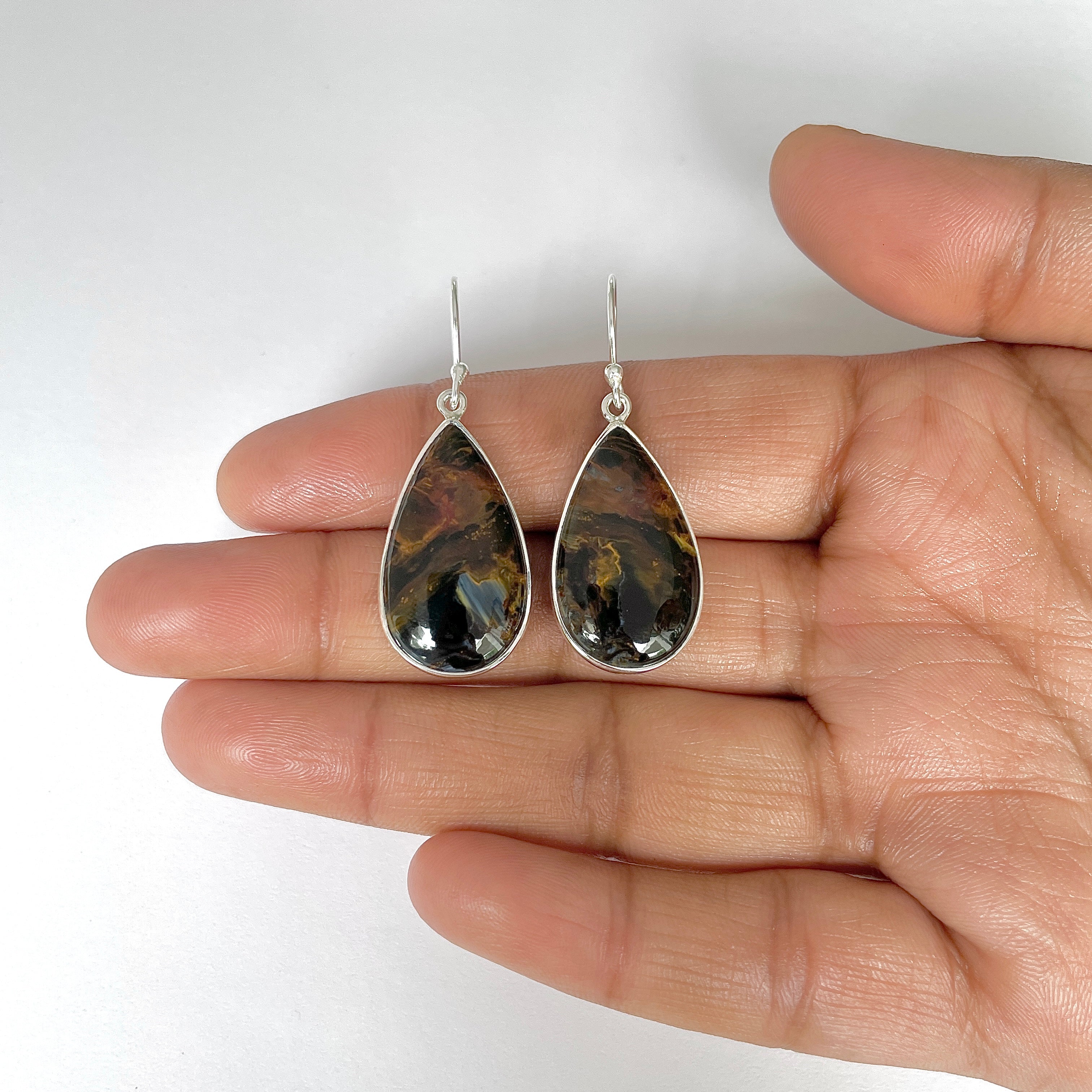 Pietersite Earring-(PIT-3-13)