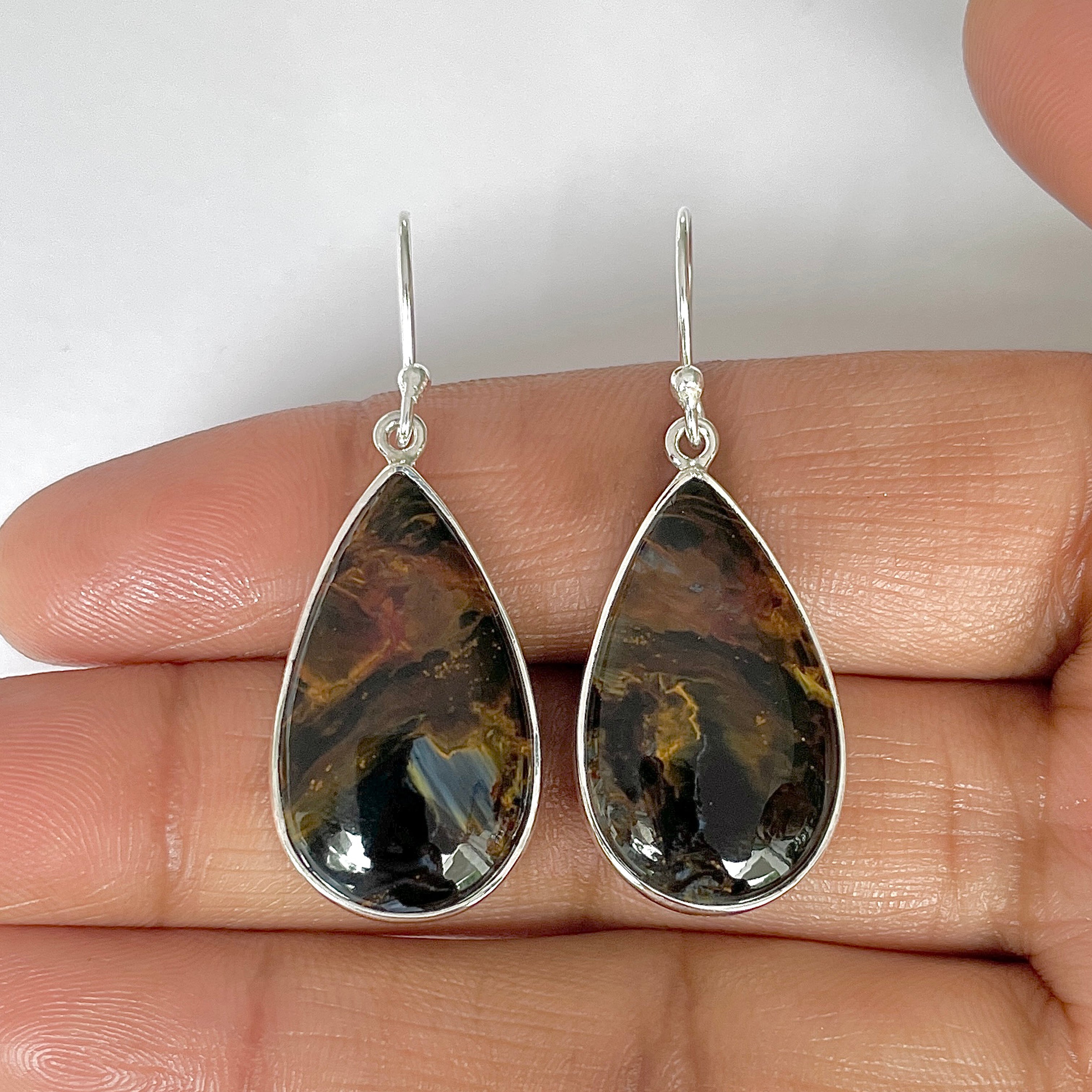 Pietersite Earring-(PIT-3-13)