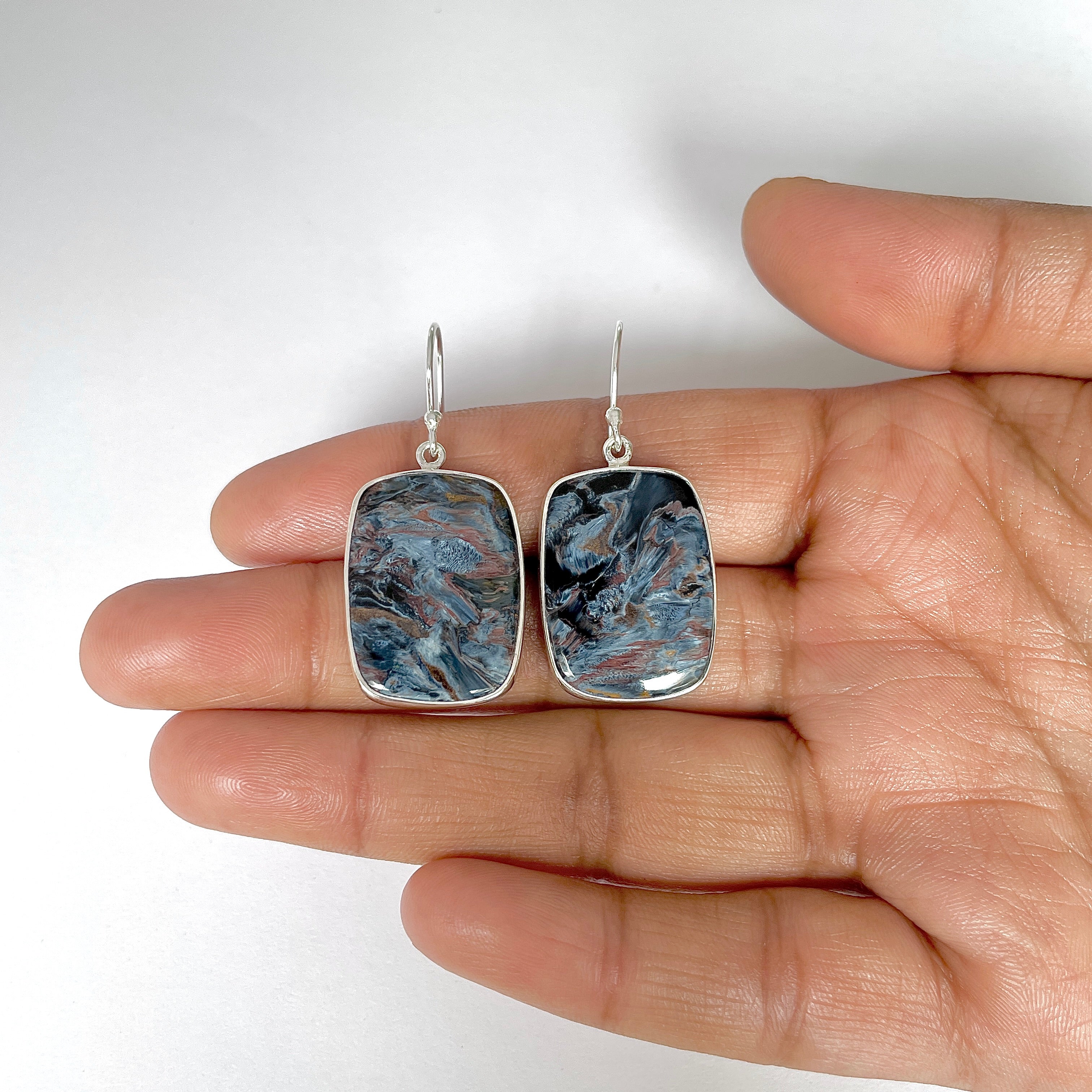 Pietersite Earring-(PIT-3-15)
