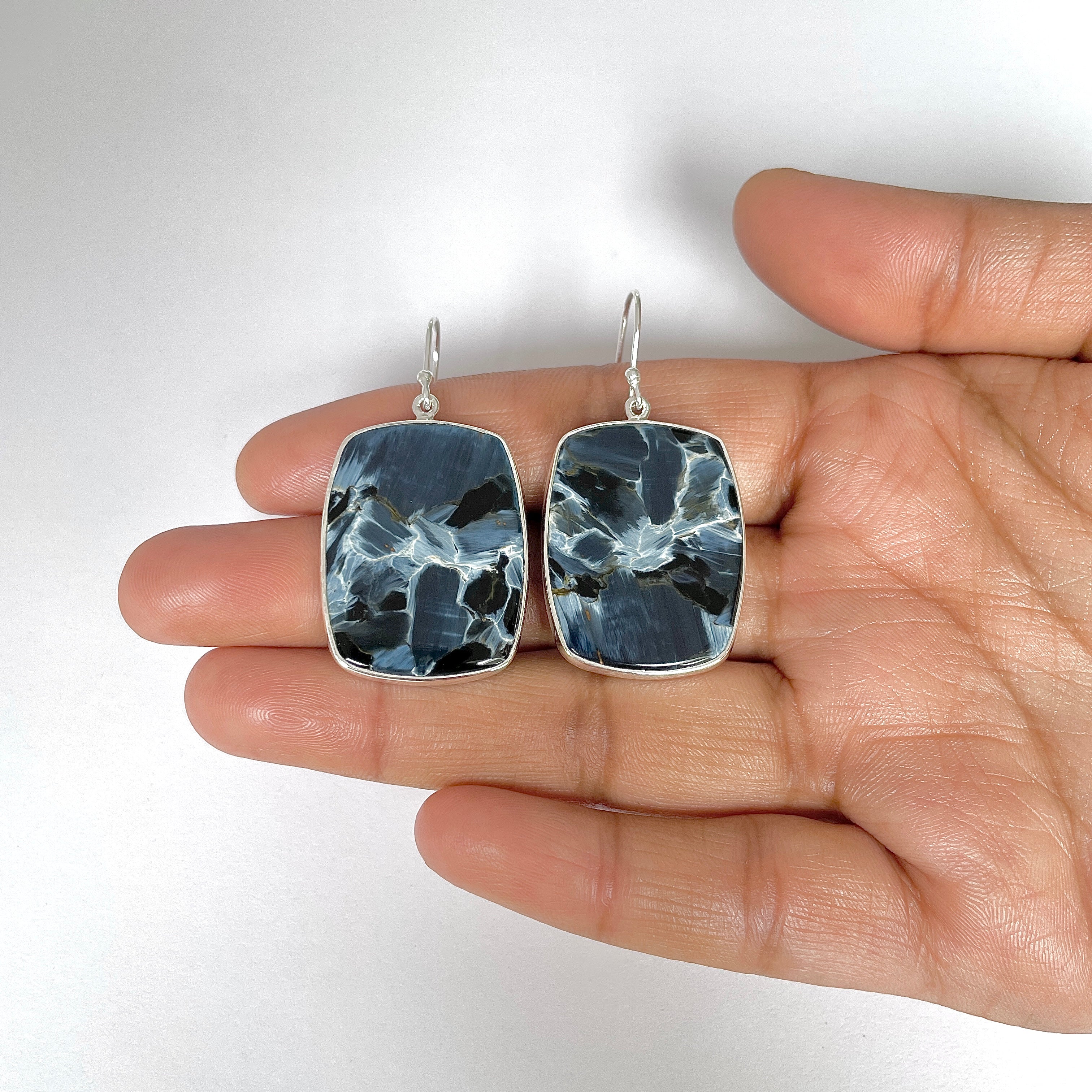 Pietersite Earring-(PIT-3-17)