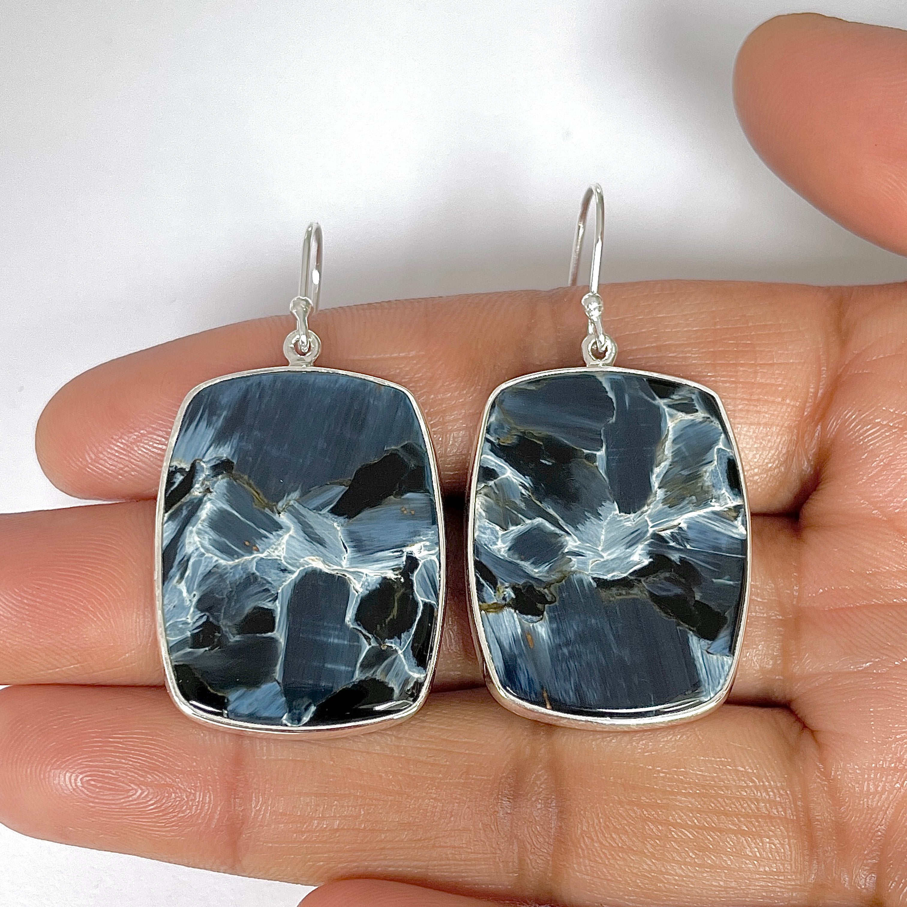 Pietersite Earring-(PIT-3-17)