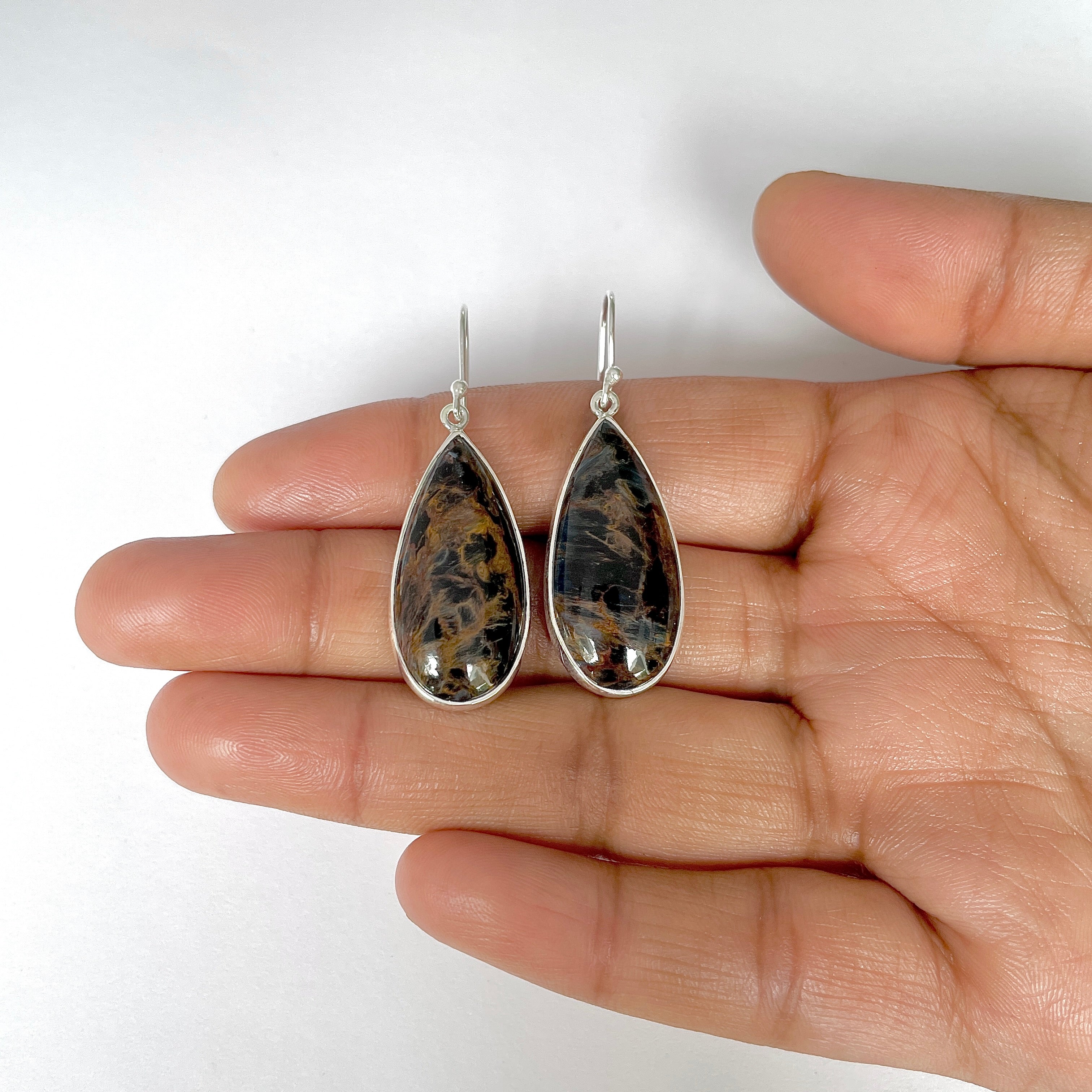 Pietersite Earring-(PIT-3-25)