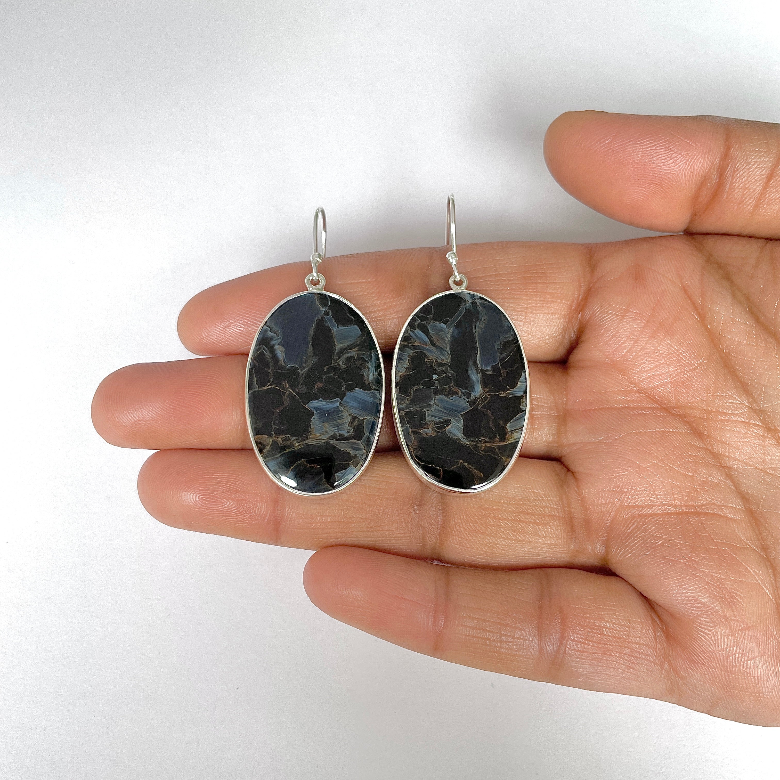 Pietersite Earring-(PIT-3-28)