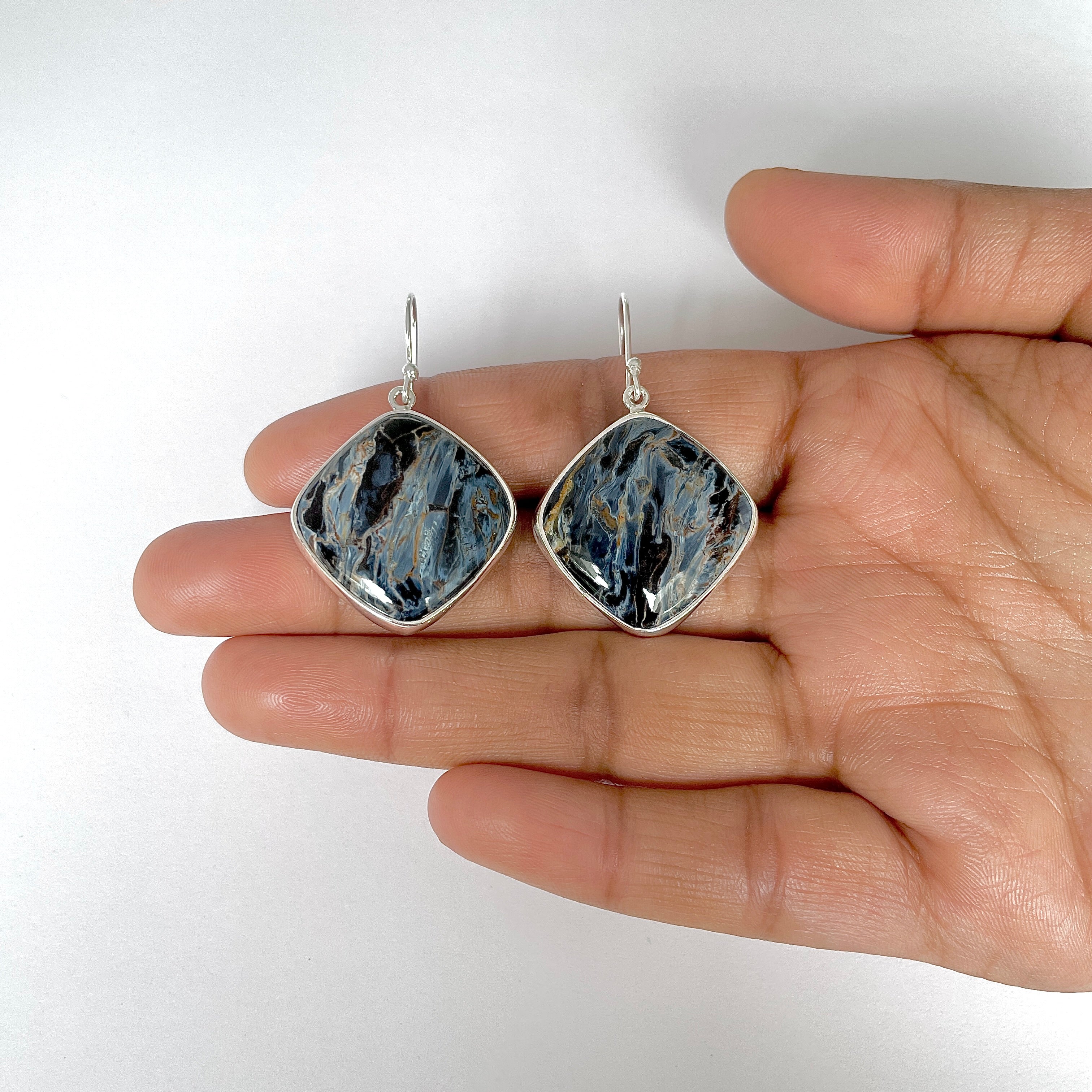 Pietersite Earring-(PIT-3-33)