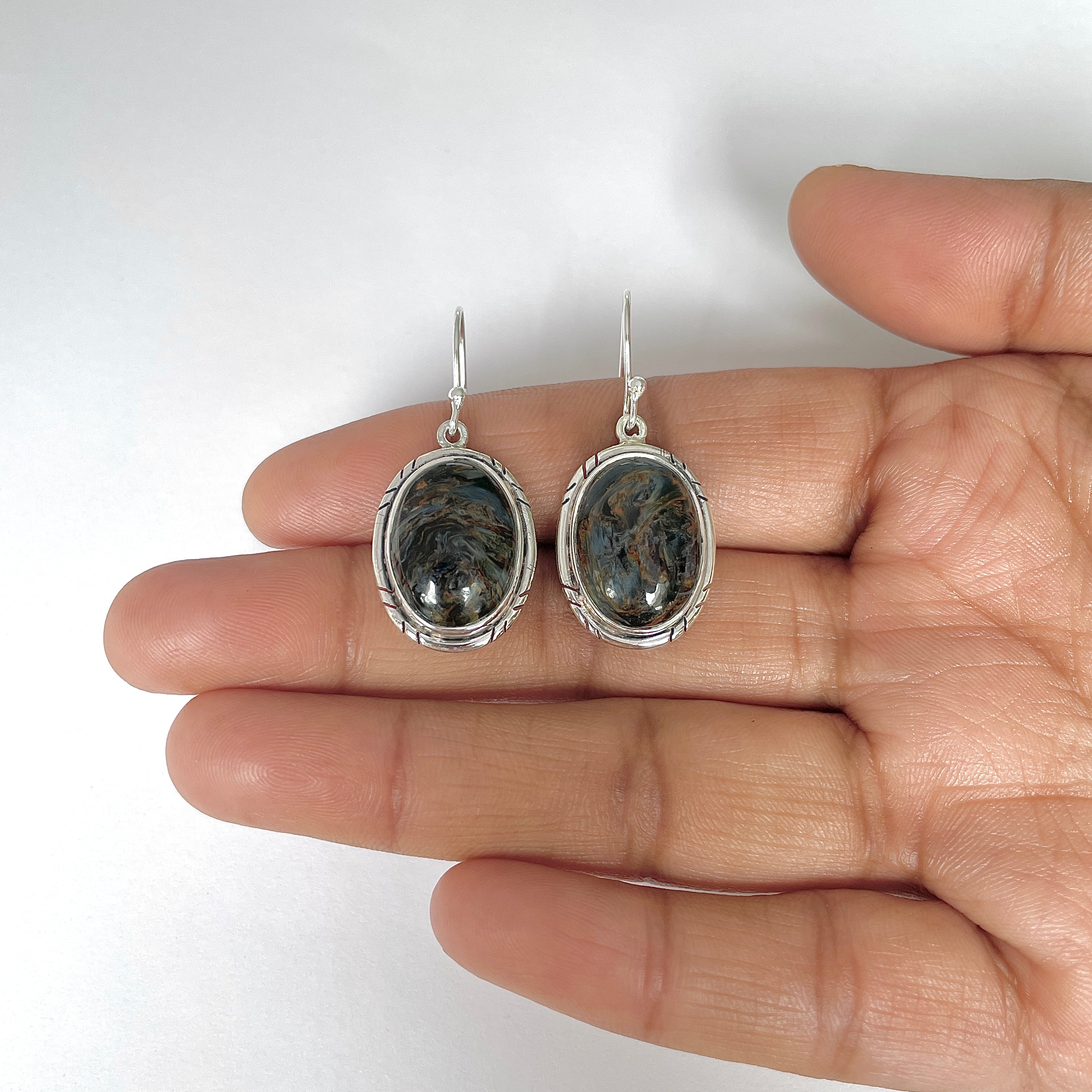 Pietersite Earring-(PIT-3-35)