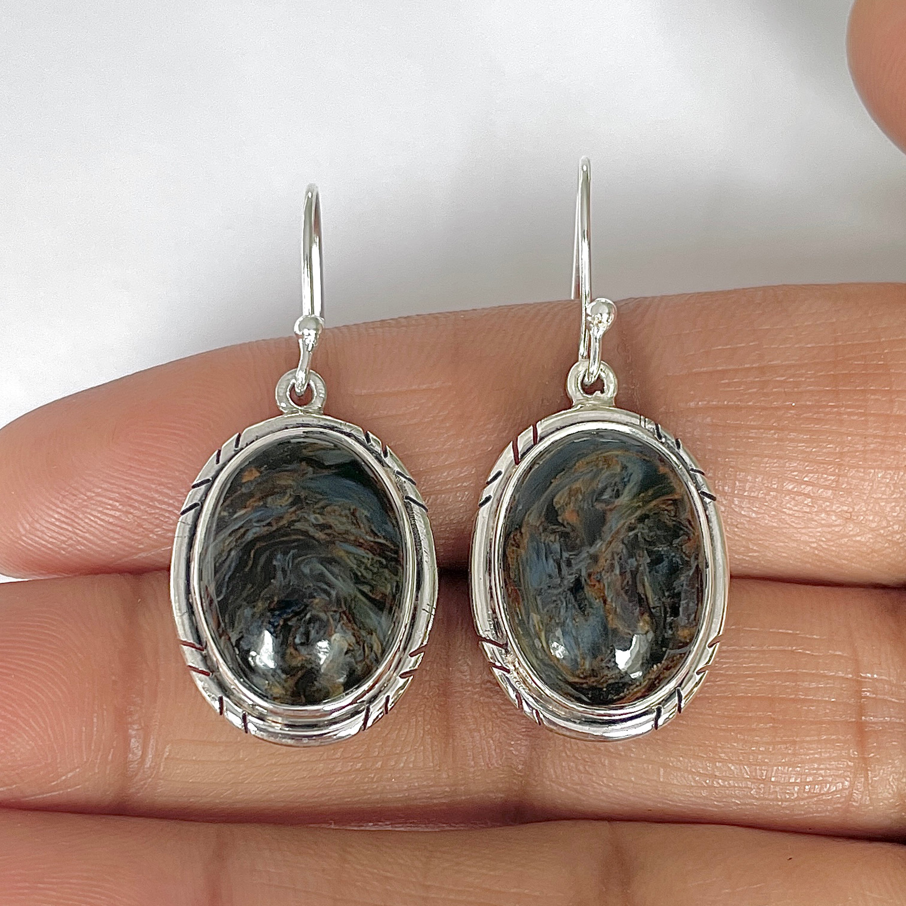 Pietersite Earring-(PIT-3-35)
