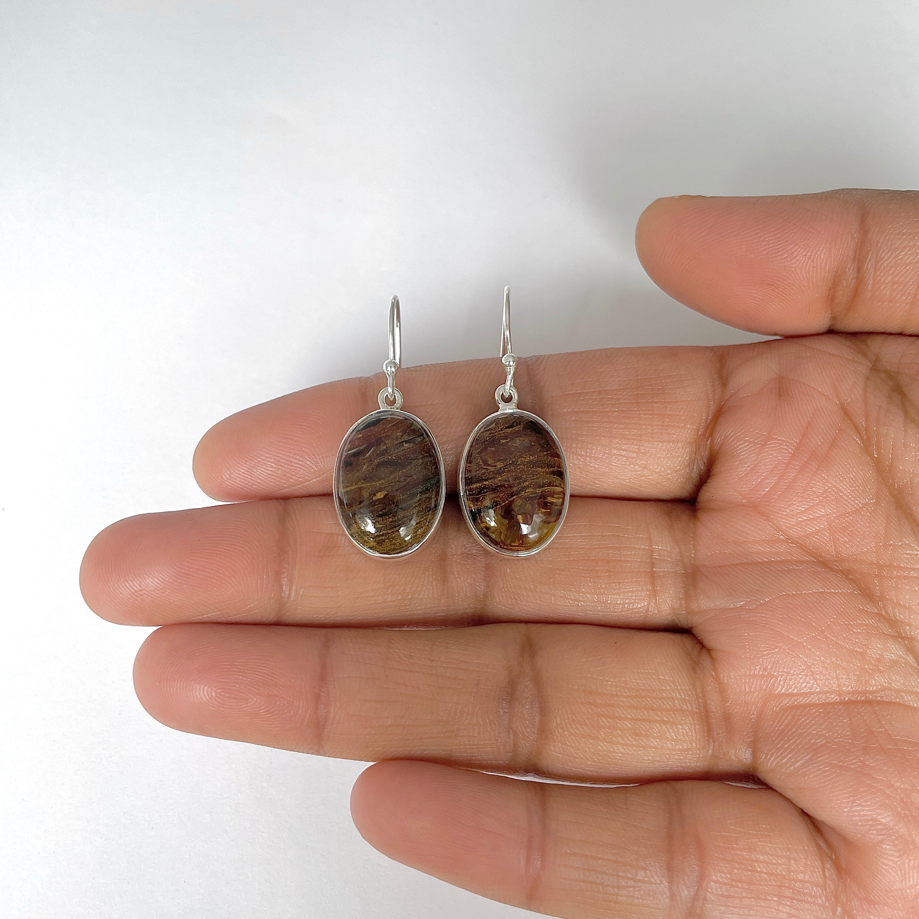 Pietersite Earring-(PIT-3-36)