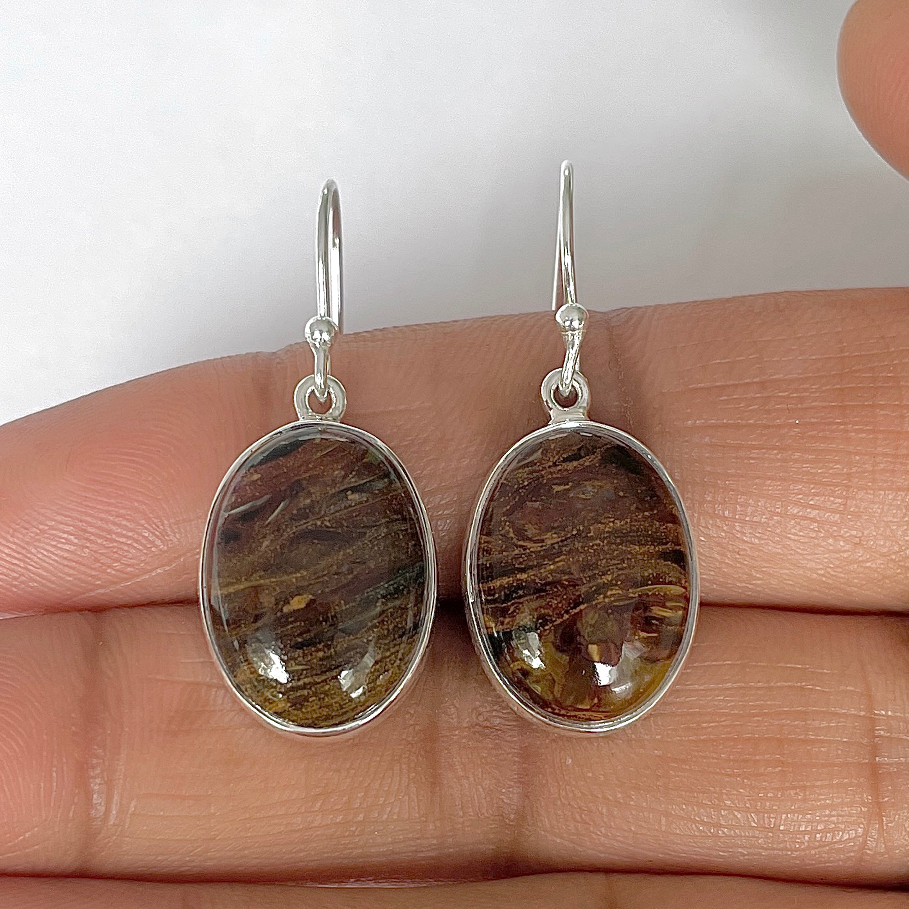 Pietersite Earring-(PIT-3-36)