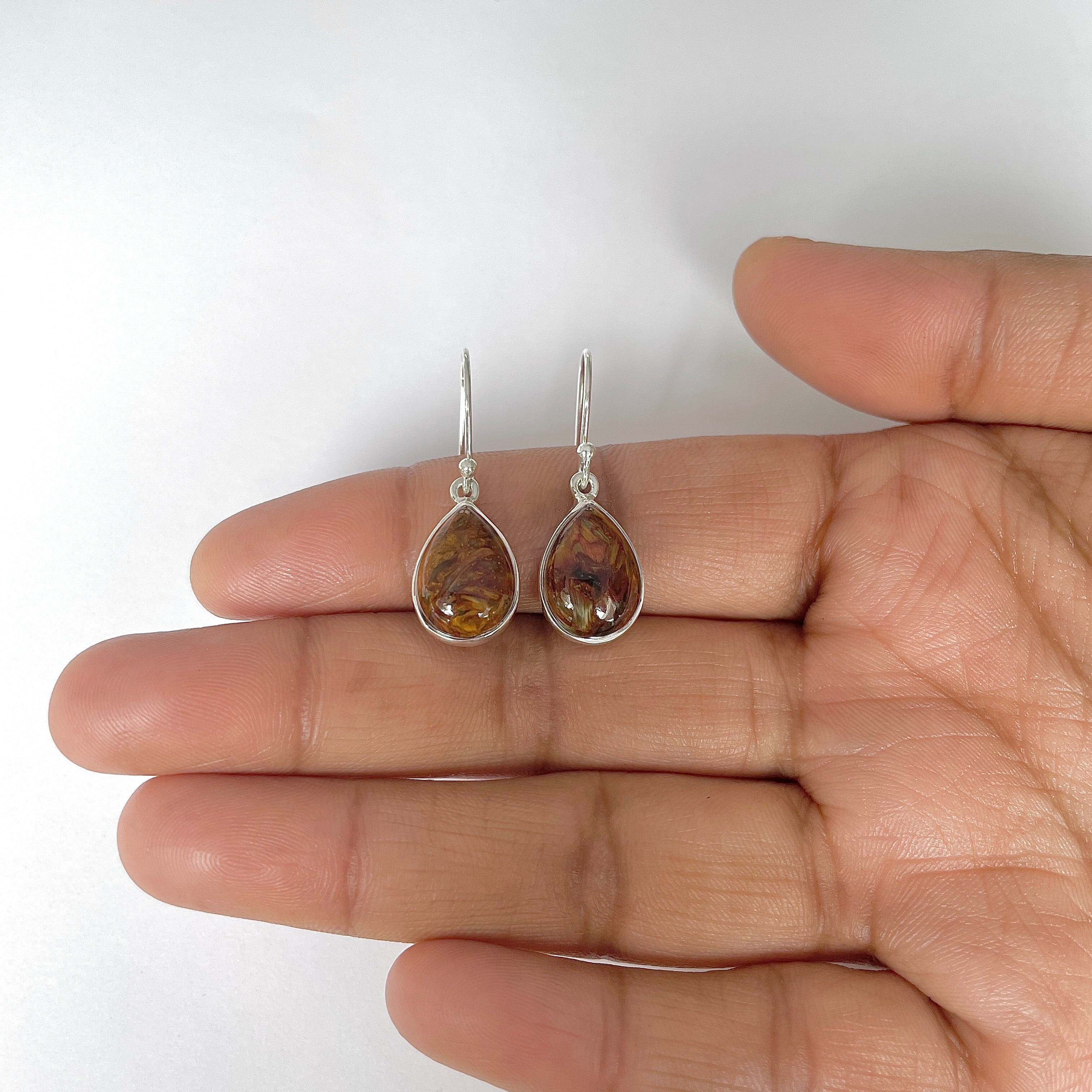 Pietersite Earring-(PIT-3-37)