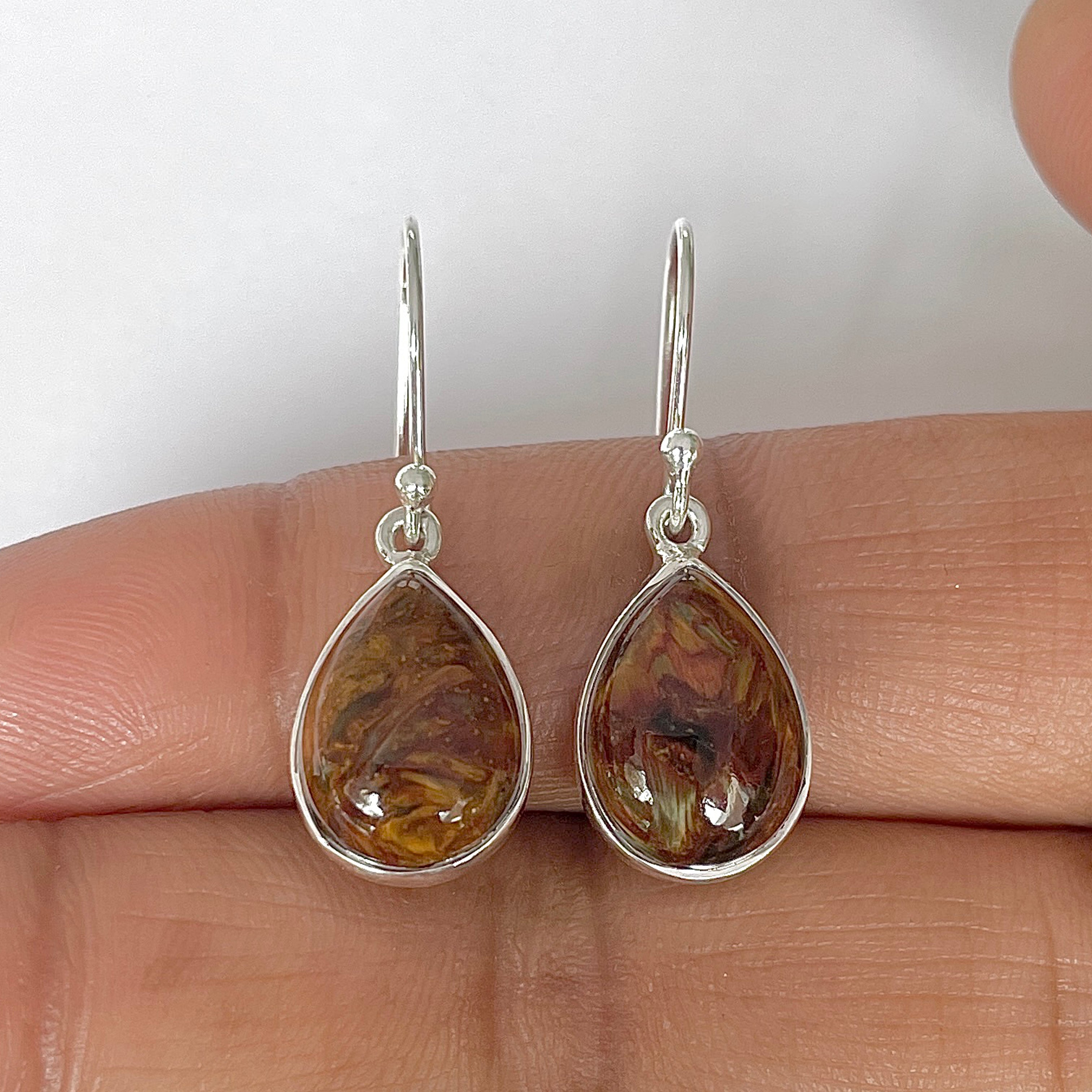 Pietersite Earring-(PIT-3-37)