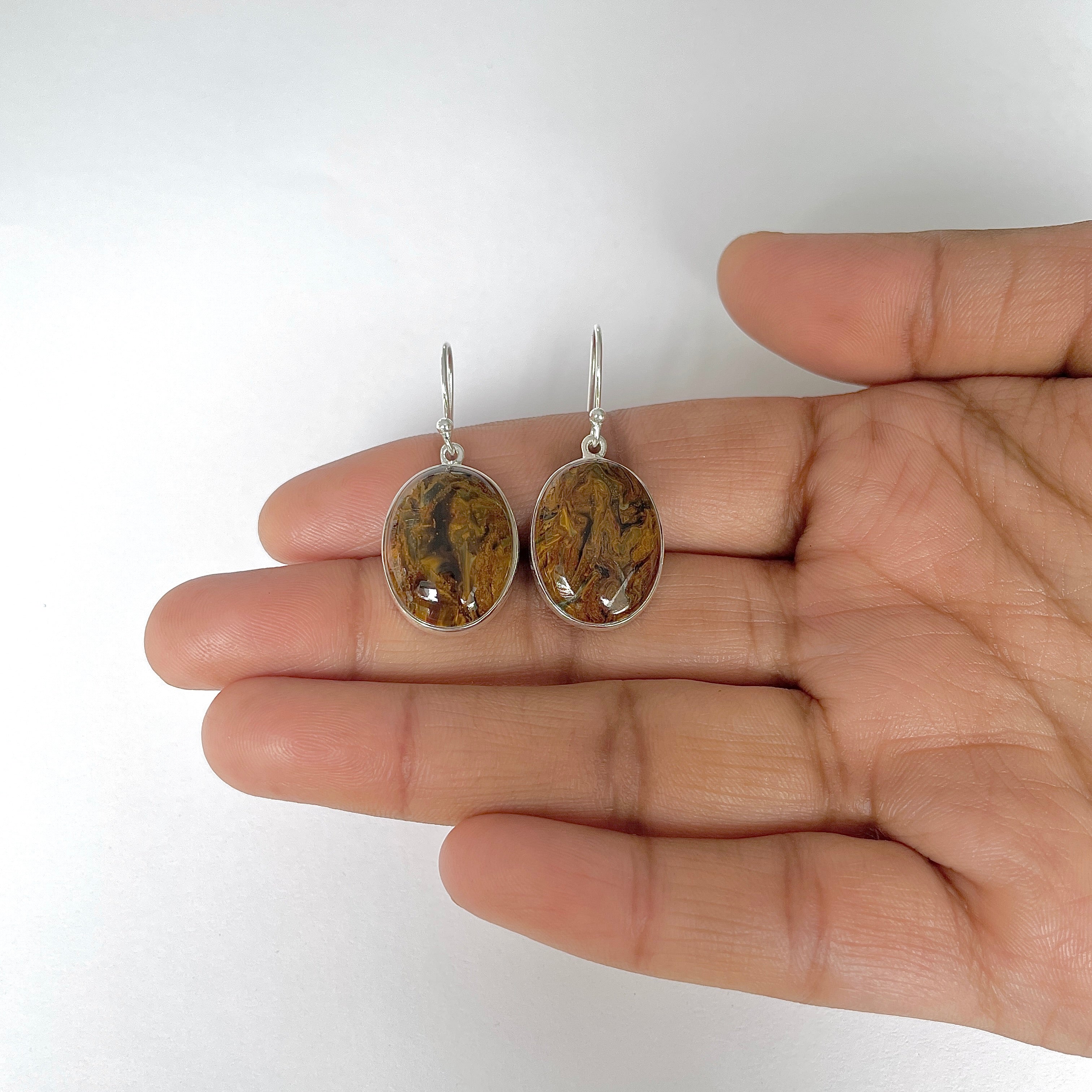 Pietersite Earring-(PIT-3-38)