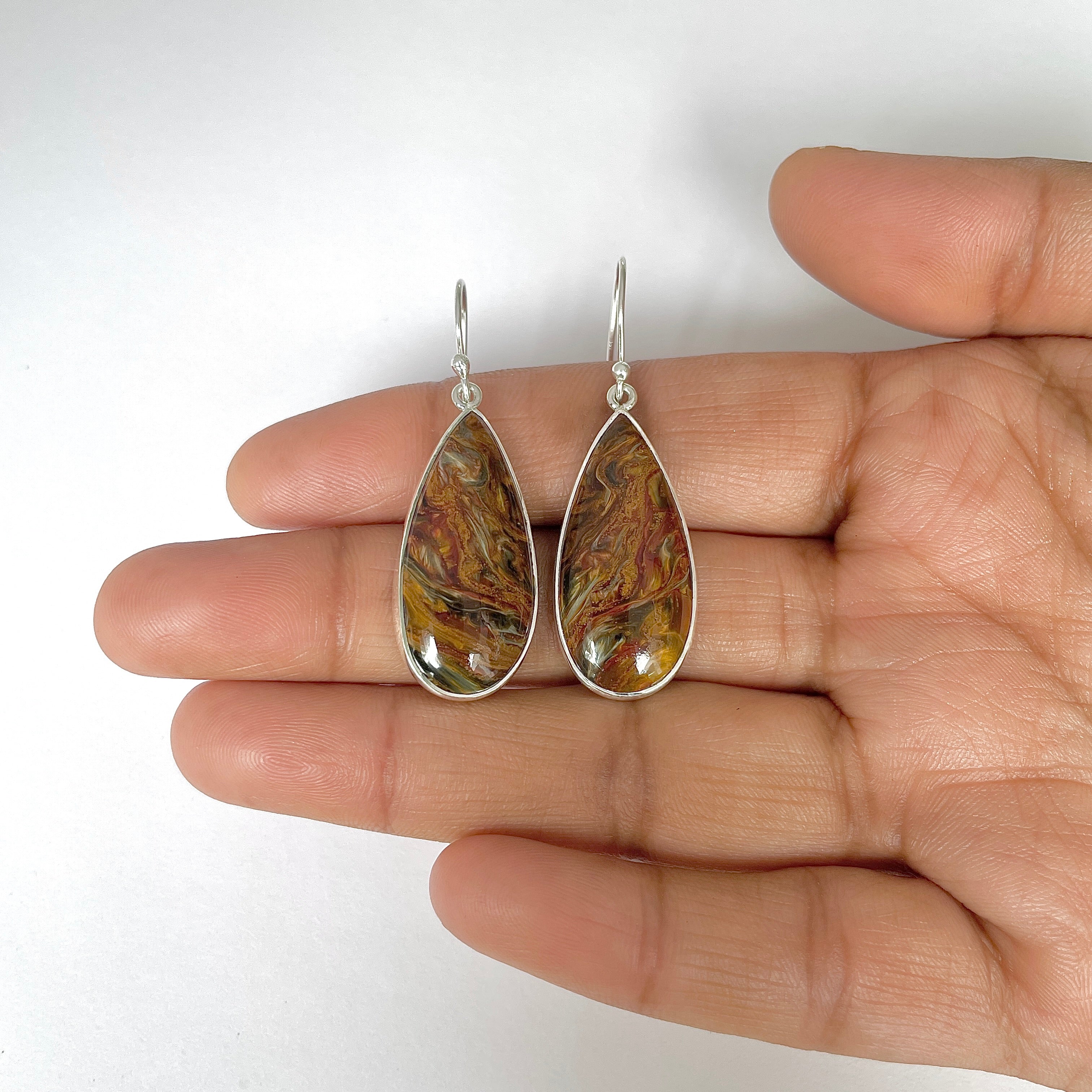 Pietersite Earring-(PIT-3-41)