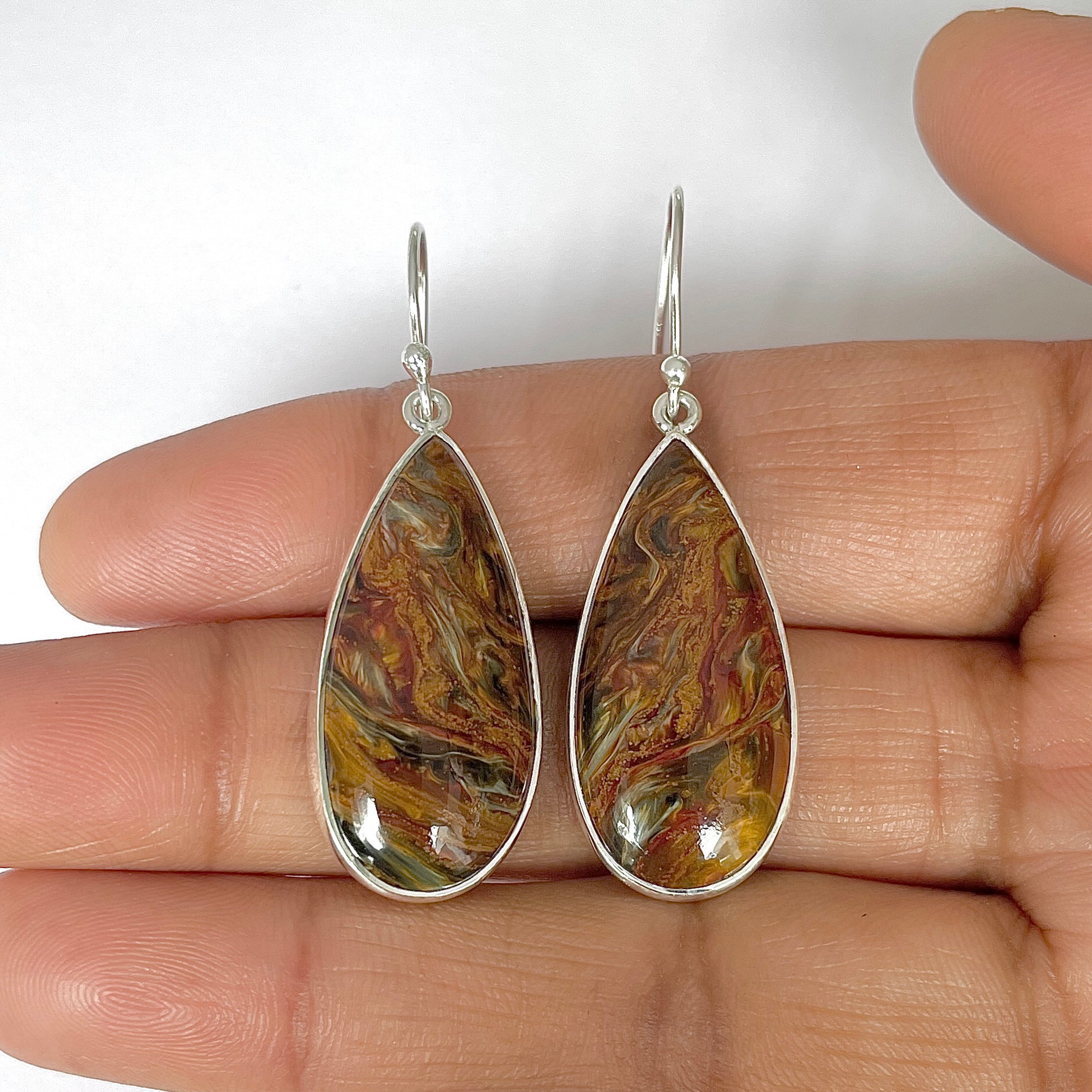 Pietersite Earring-(PIT-3-41)