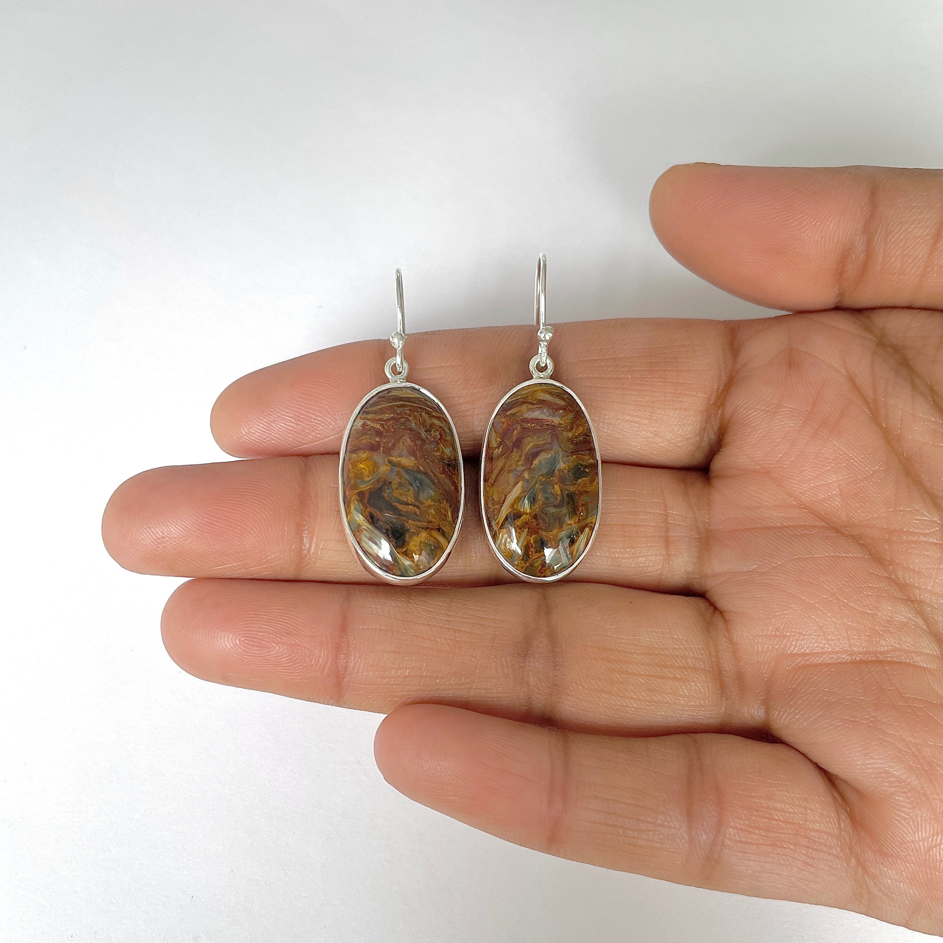 Pietersite Earring-(PIT-3-43)