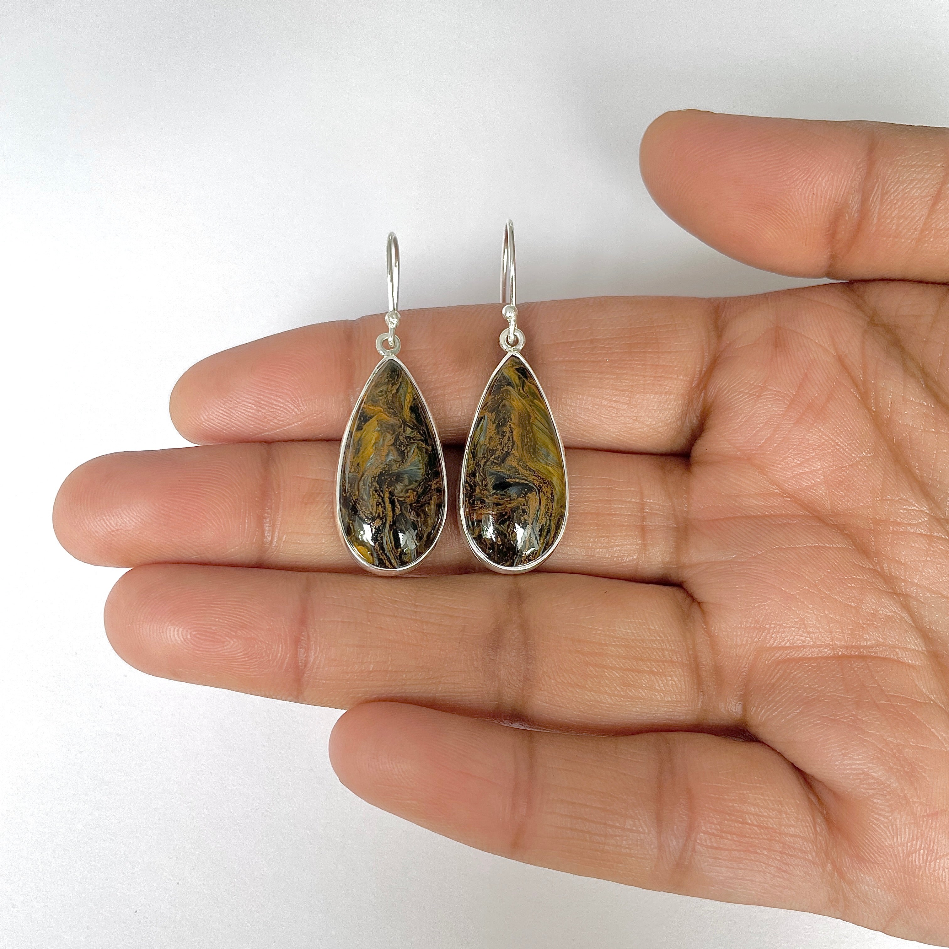 Pietersite Earring-(PIT-3-45)