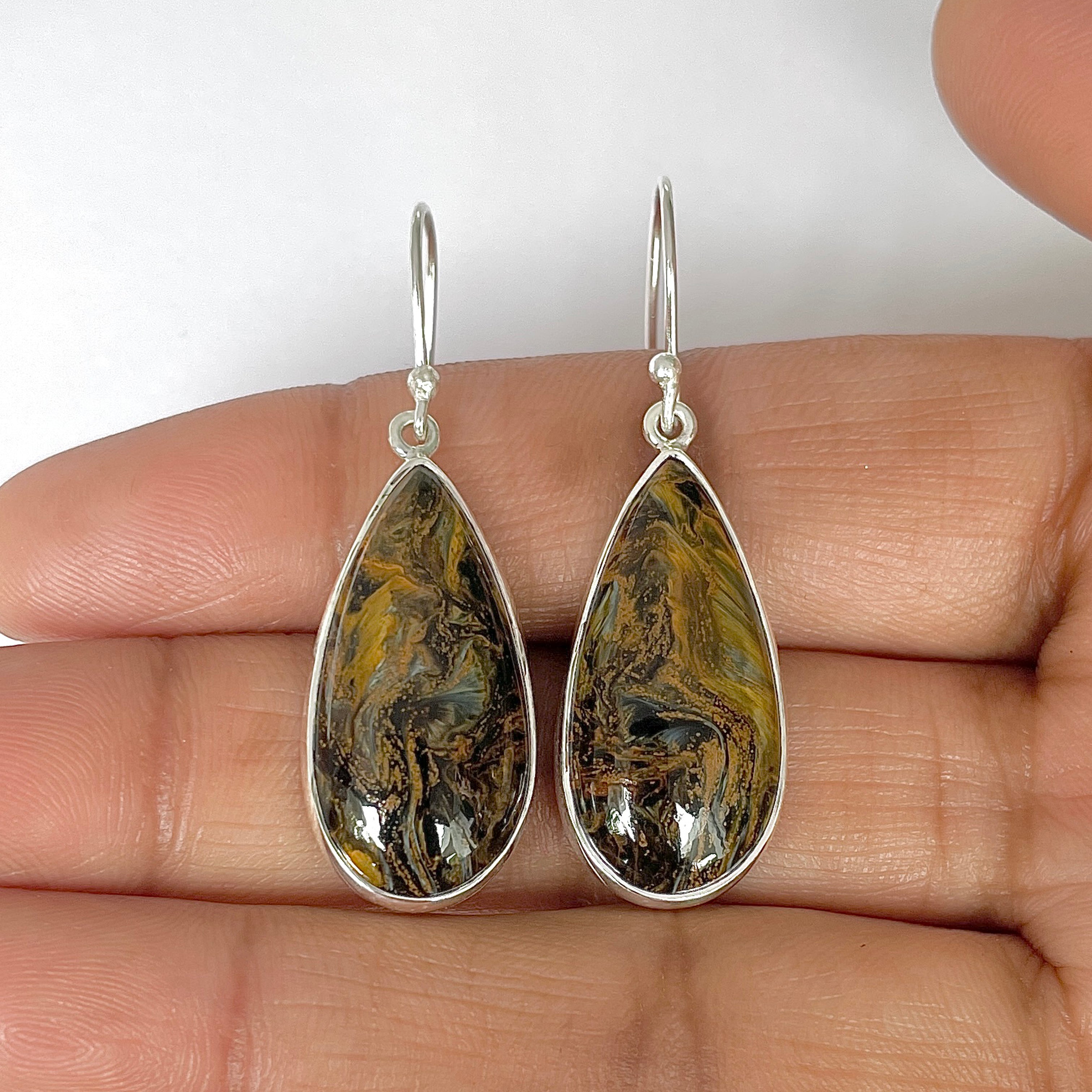 Pietersite Earring-(PIT-3-45)