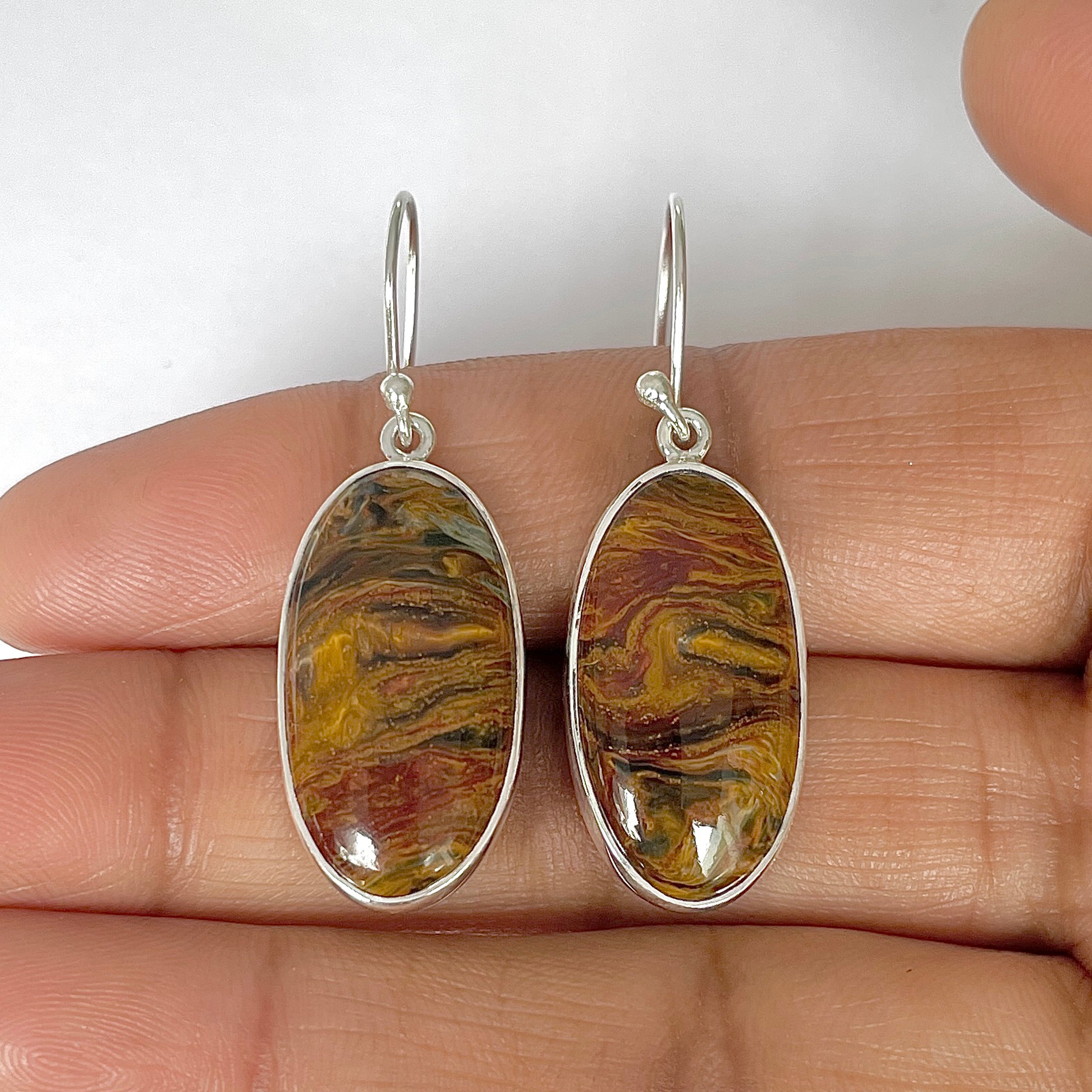 Pietersite Earring-(PIT-3-47)