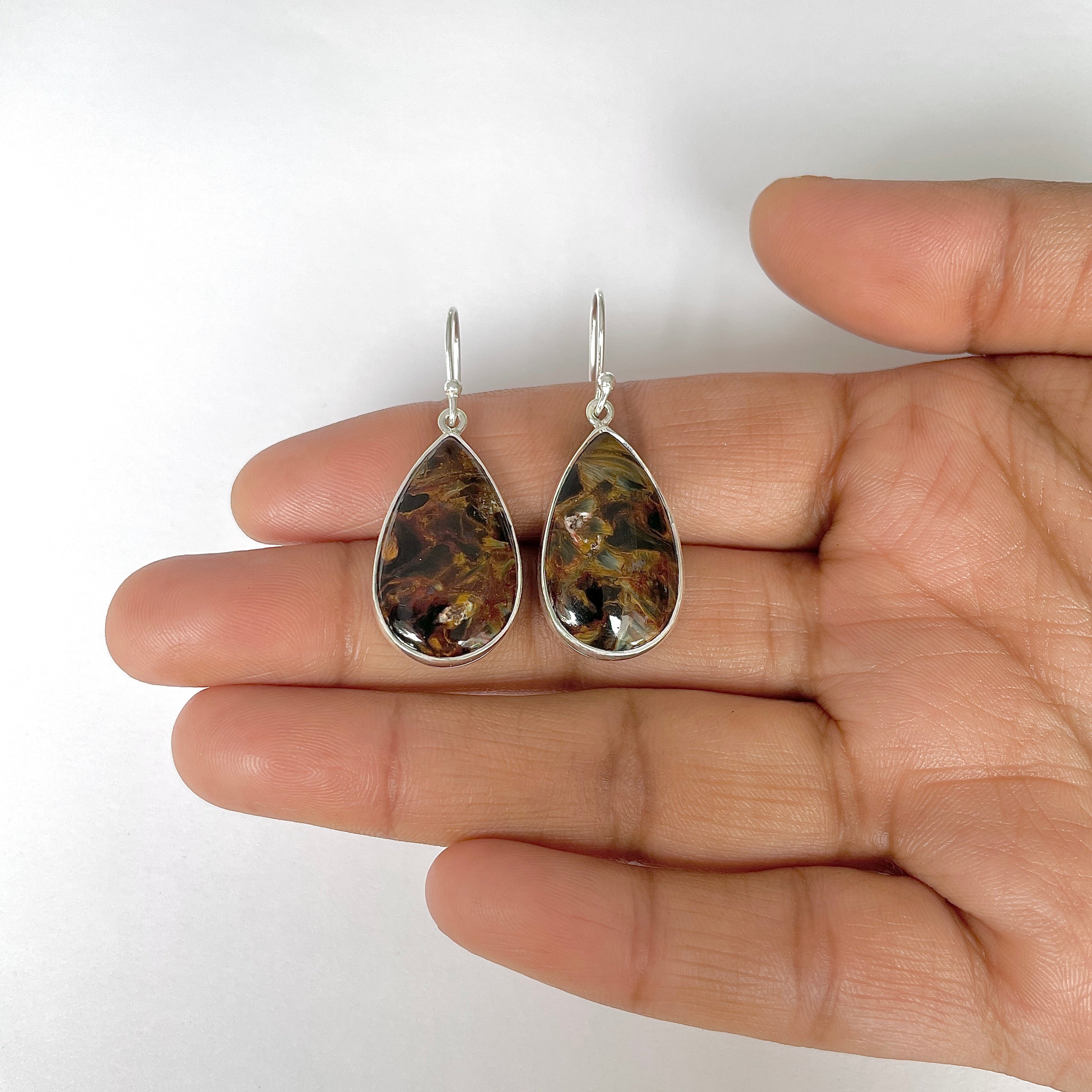 Pietersite Earring-(PIT-3-49)