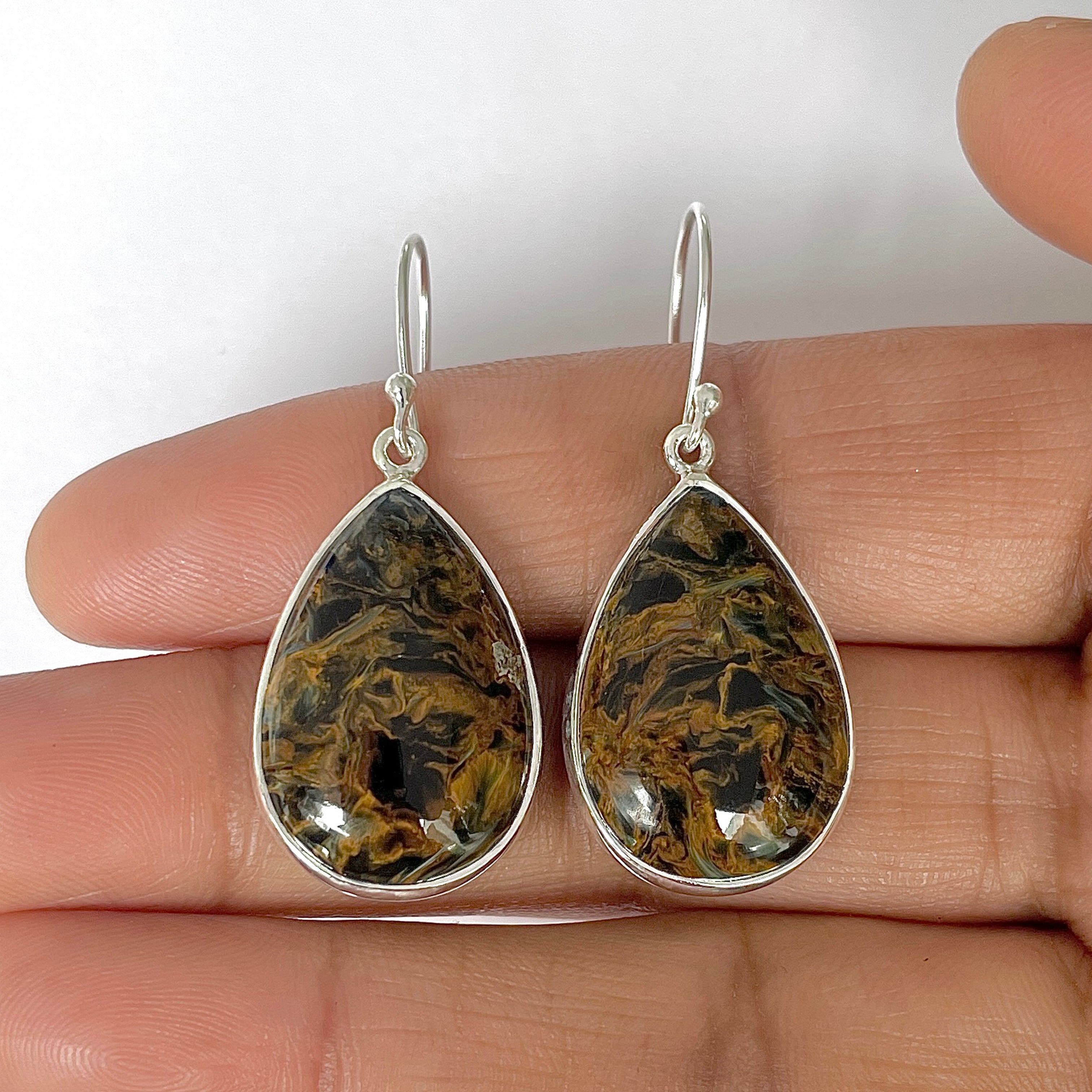 Pietersite Earring-(PIT-3-50)