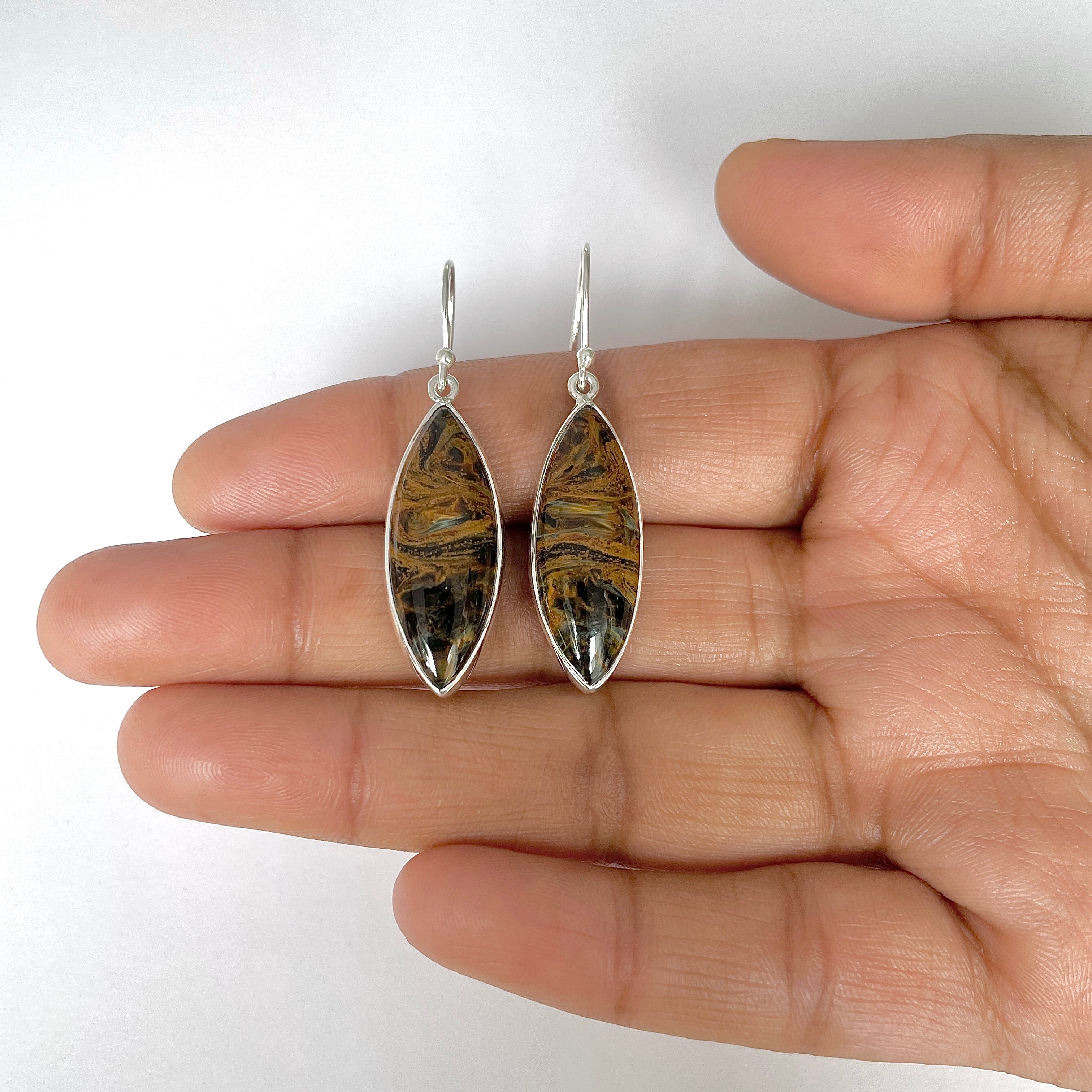Pietersite Earring-(PIT-3-52)