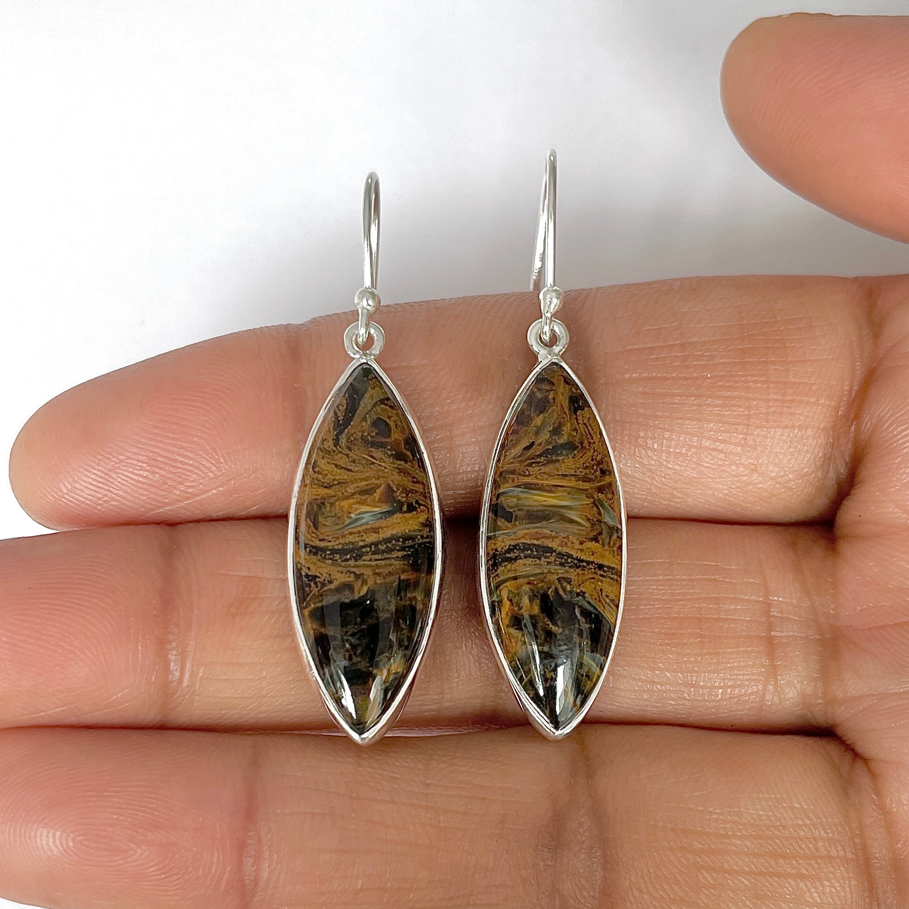 Pietersite Earring-(PIT-3-52)