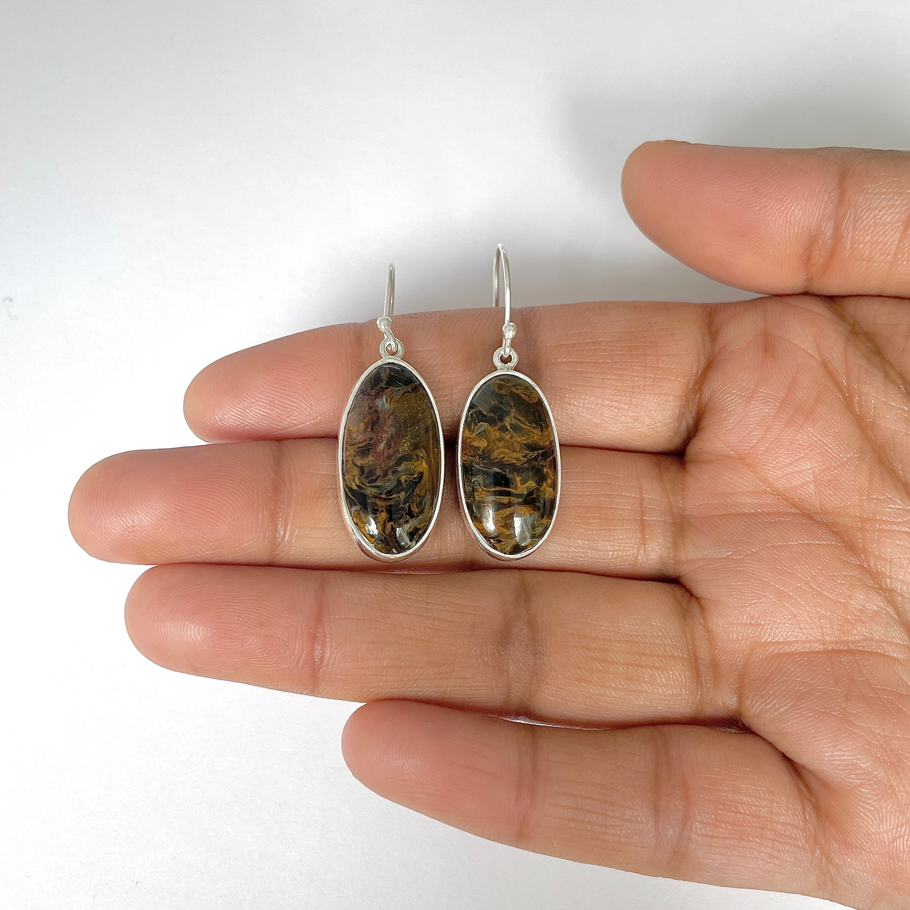Pietersite Earring-(PIT-3-54)