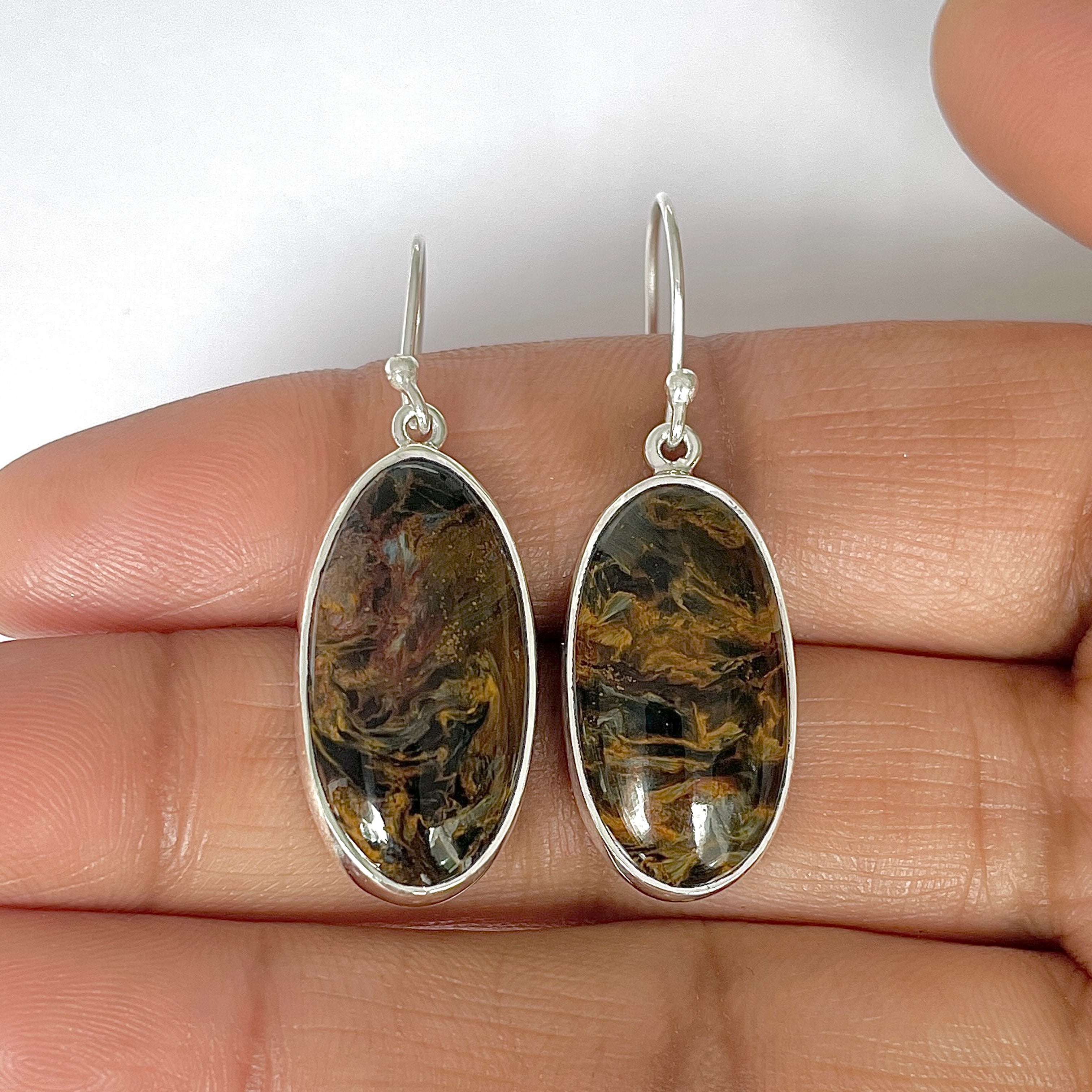 Pietersite Earring-(PIT-3-54)